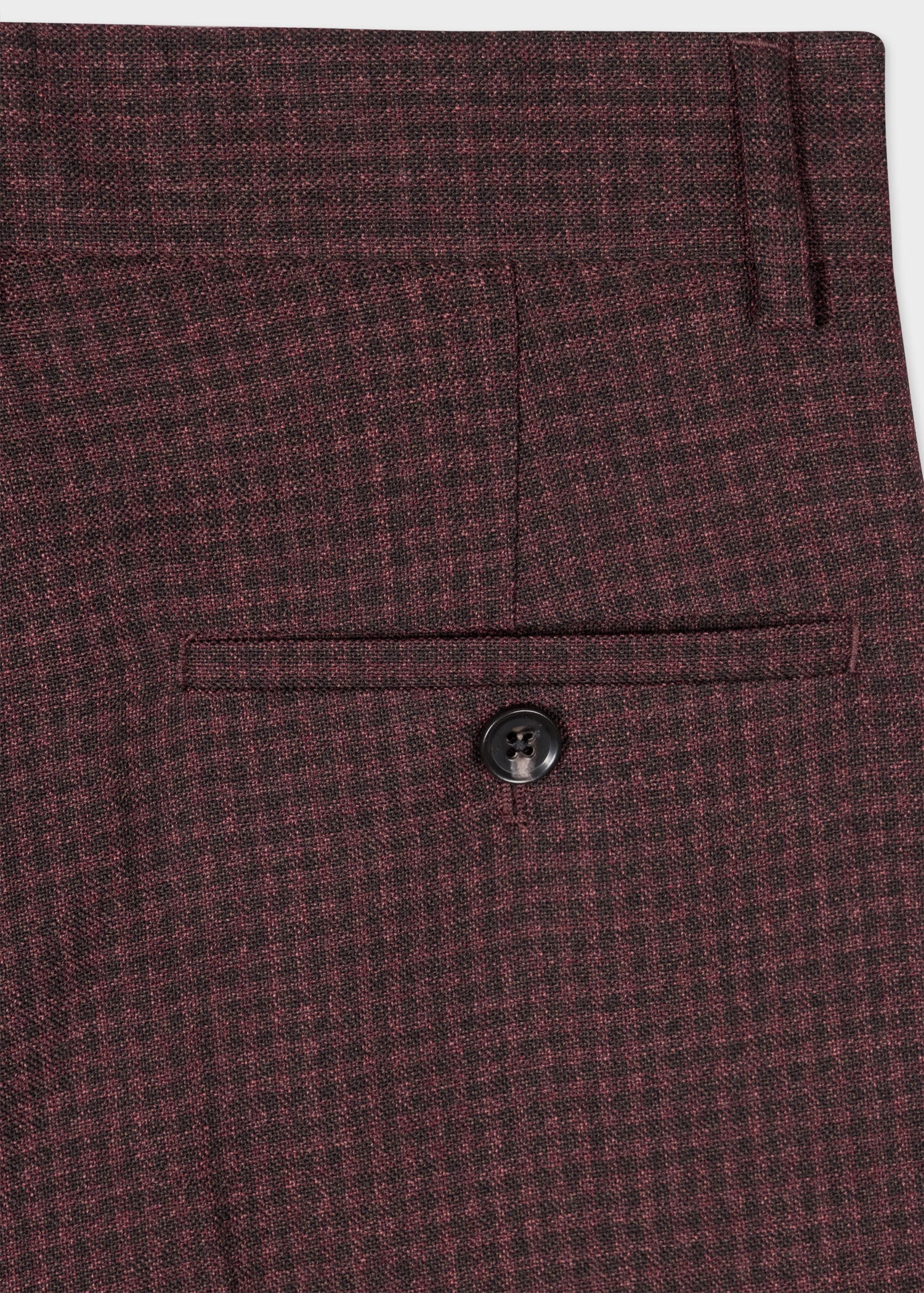 Slim-Fit Micro Check Wool Pants - 2