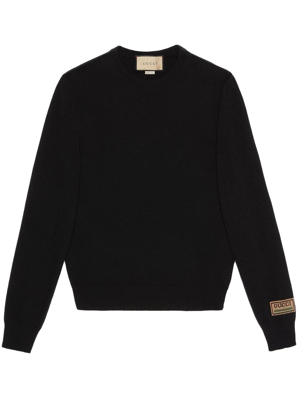 logo patch cashmere jumper - 1