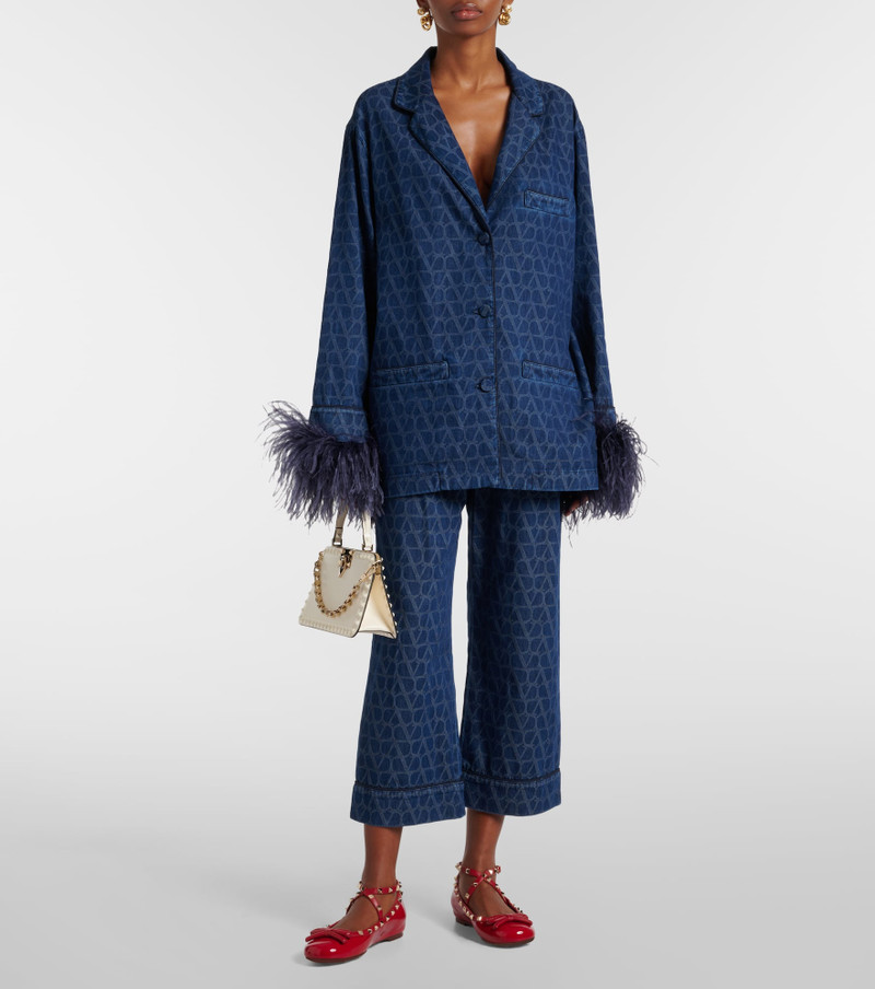 Valentino Rockstud leather ballet flats outlook