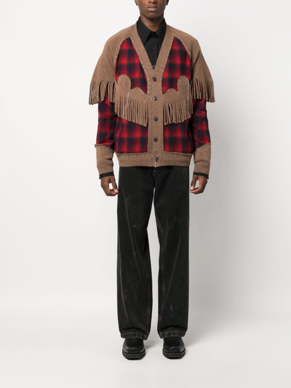 x Pendleton fringe-trim wool cardigan - 2