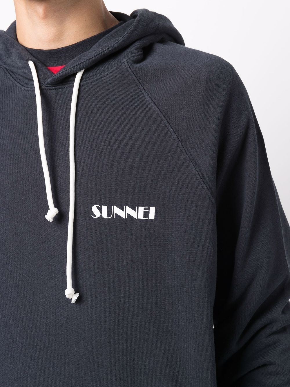 logo-print cotton hoodie - 5