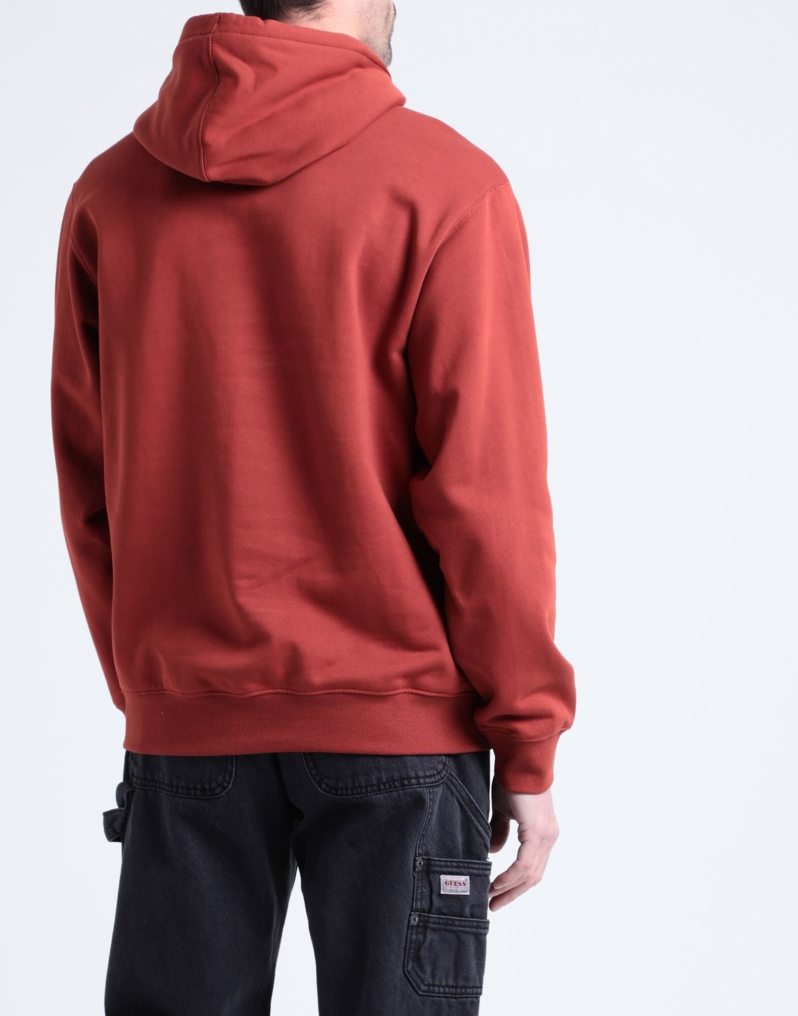 Brick red Men's Hooded Sweatshirt - 3