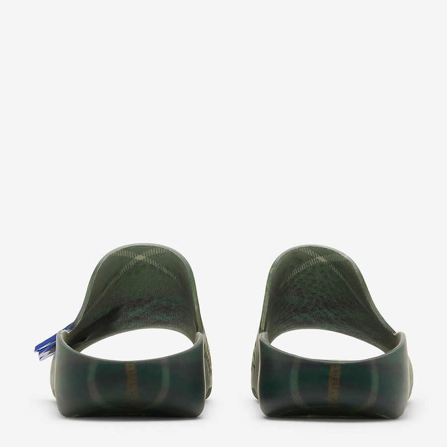 Burberry Men's Check Rubber Stingray Slides - 3
