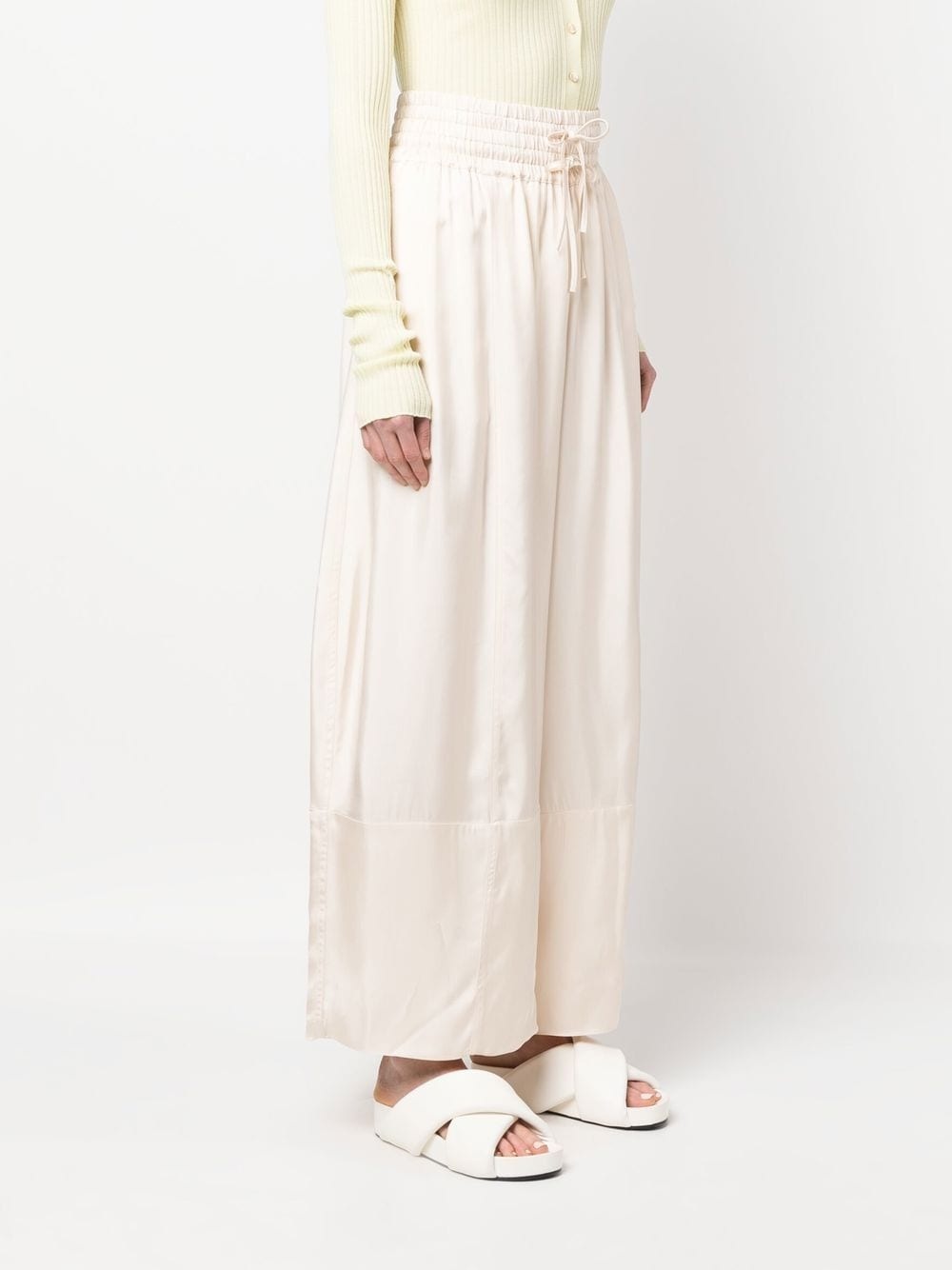 pressed-crease palazzo pants - 3