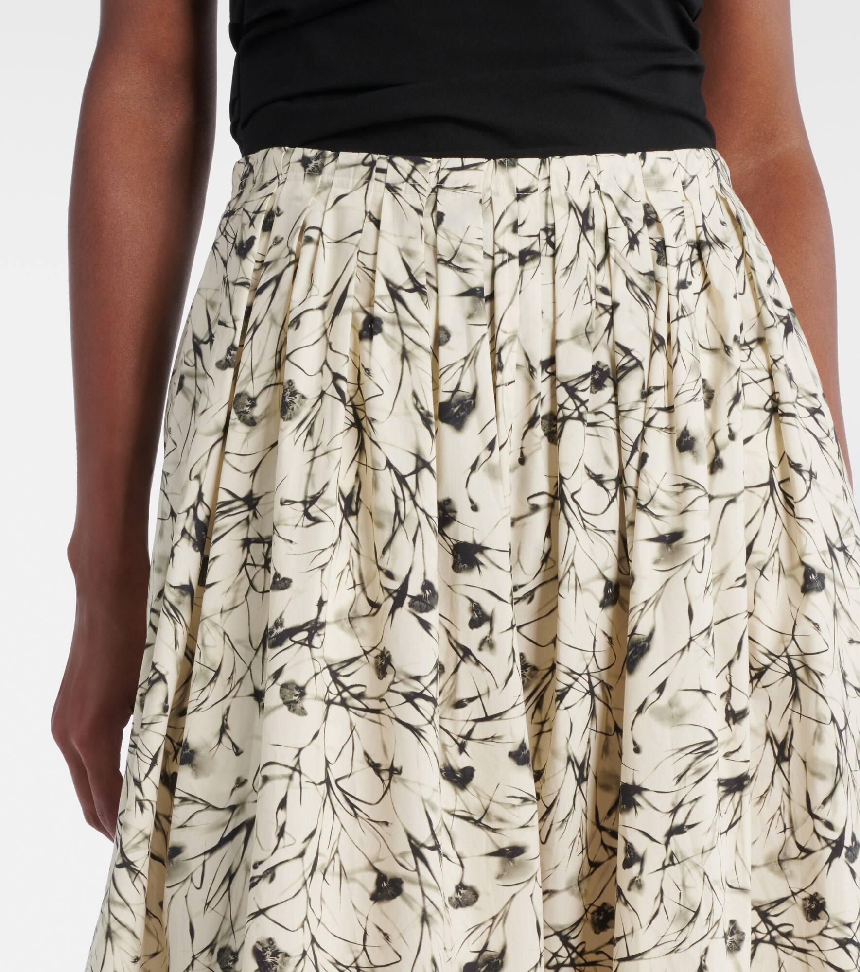 White Label Austin cotton poplin midi skirt - 5