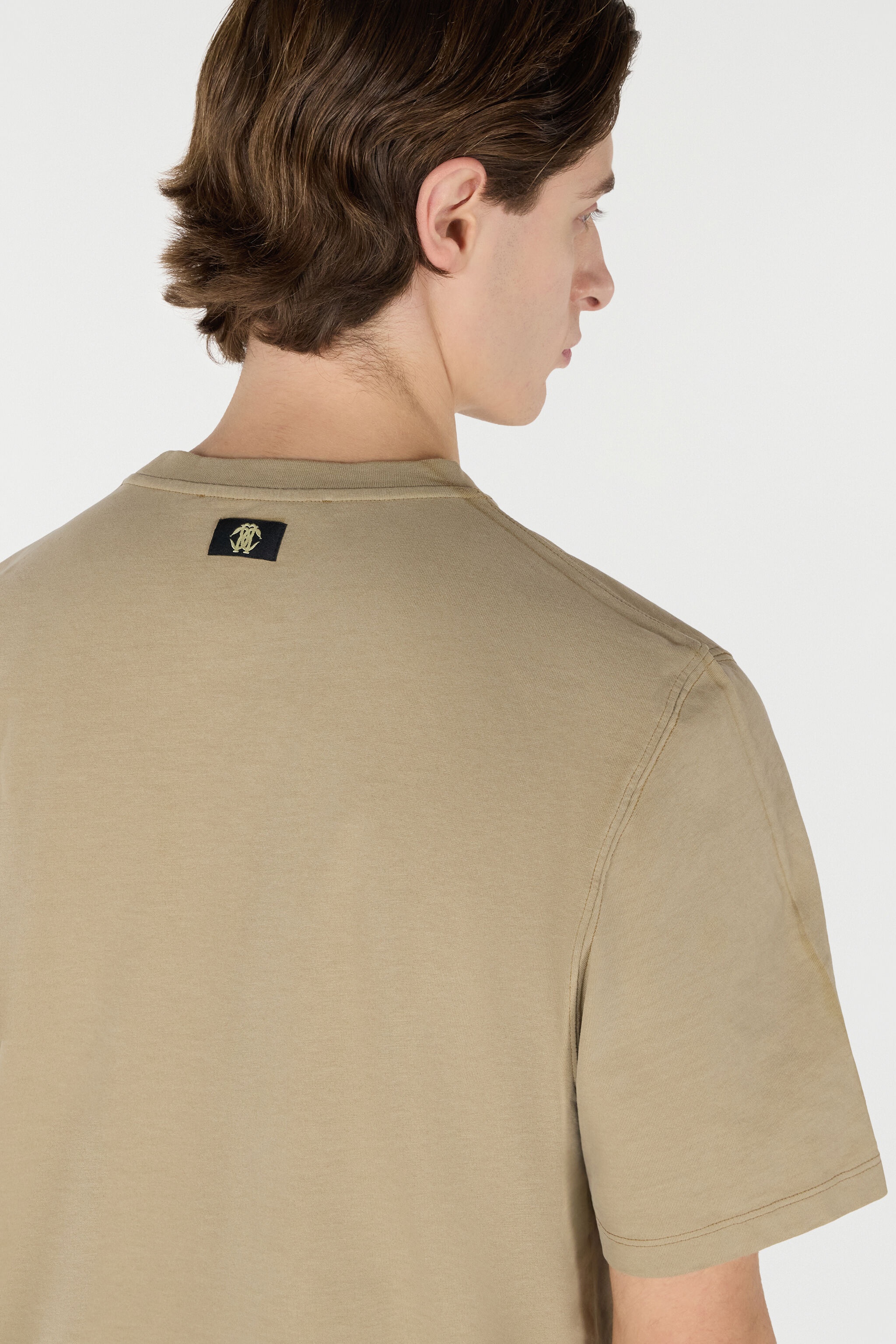 T-Shirt With Distressed-Effect Mirror Snake Monogram Print - 6