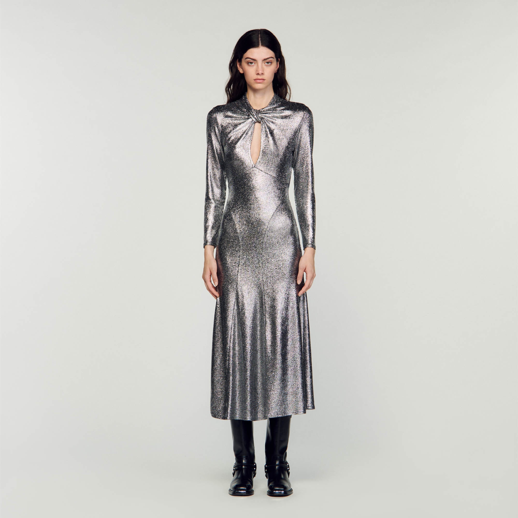 METALLIC MAXI DRESS - 2