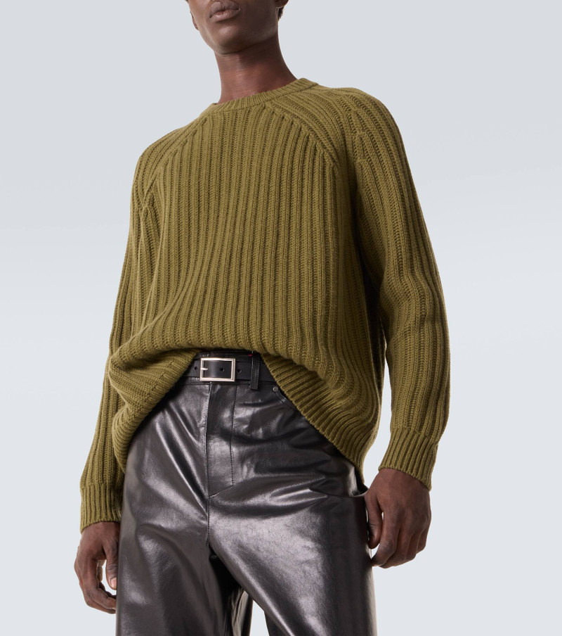 Ribbed-knit wool and cashmere sweater 5