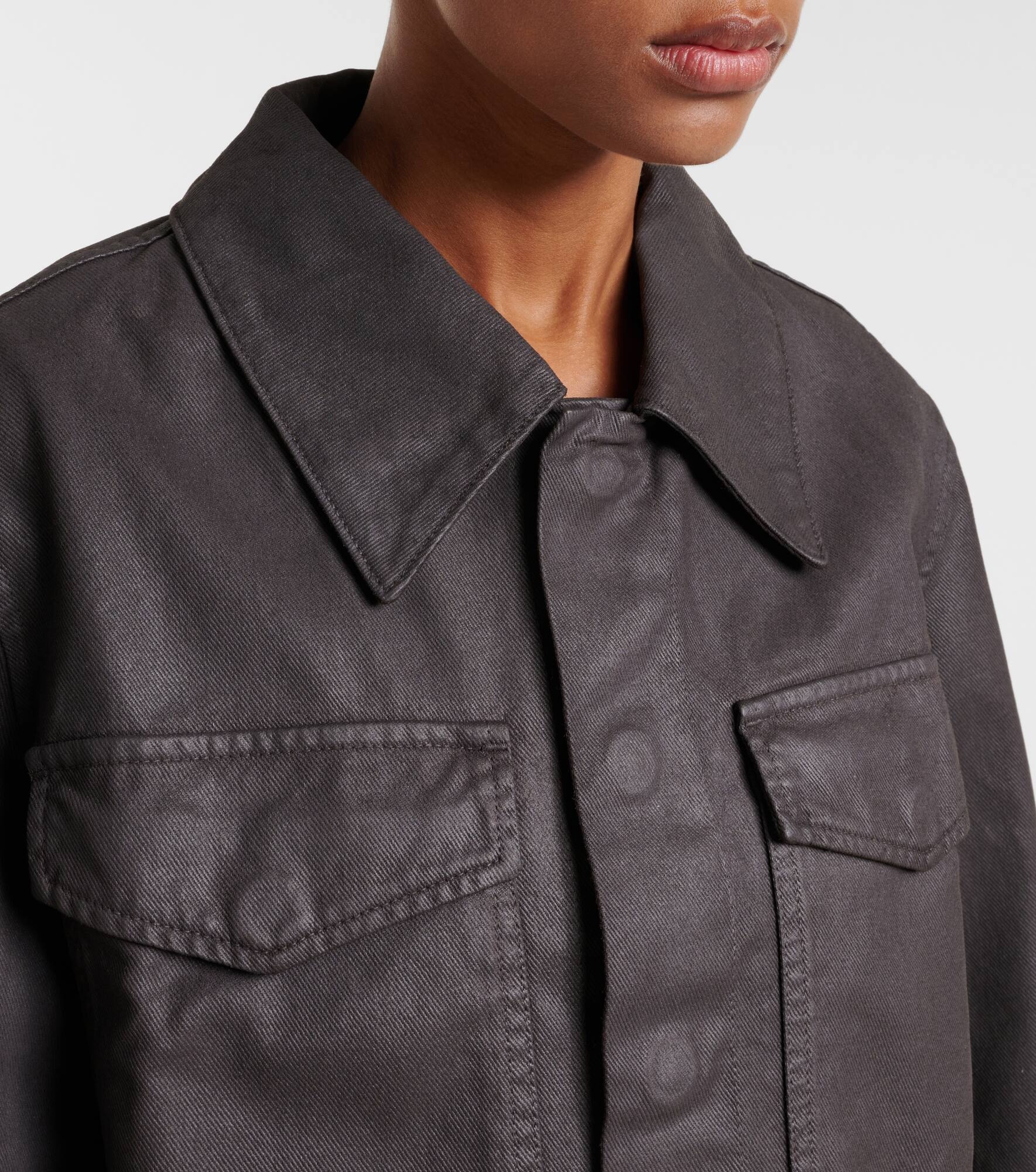 Cropped cotton jacket - 4
