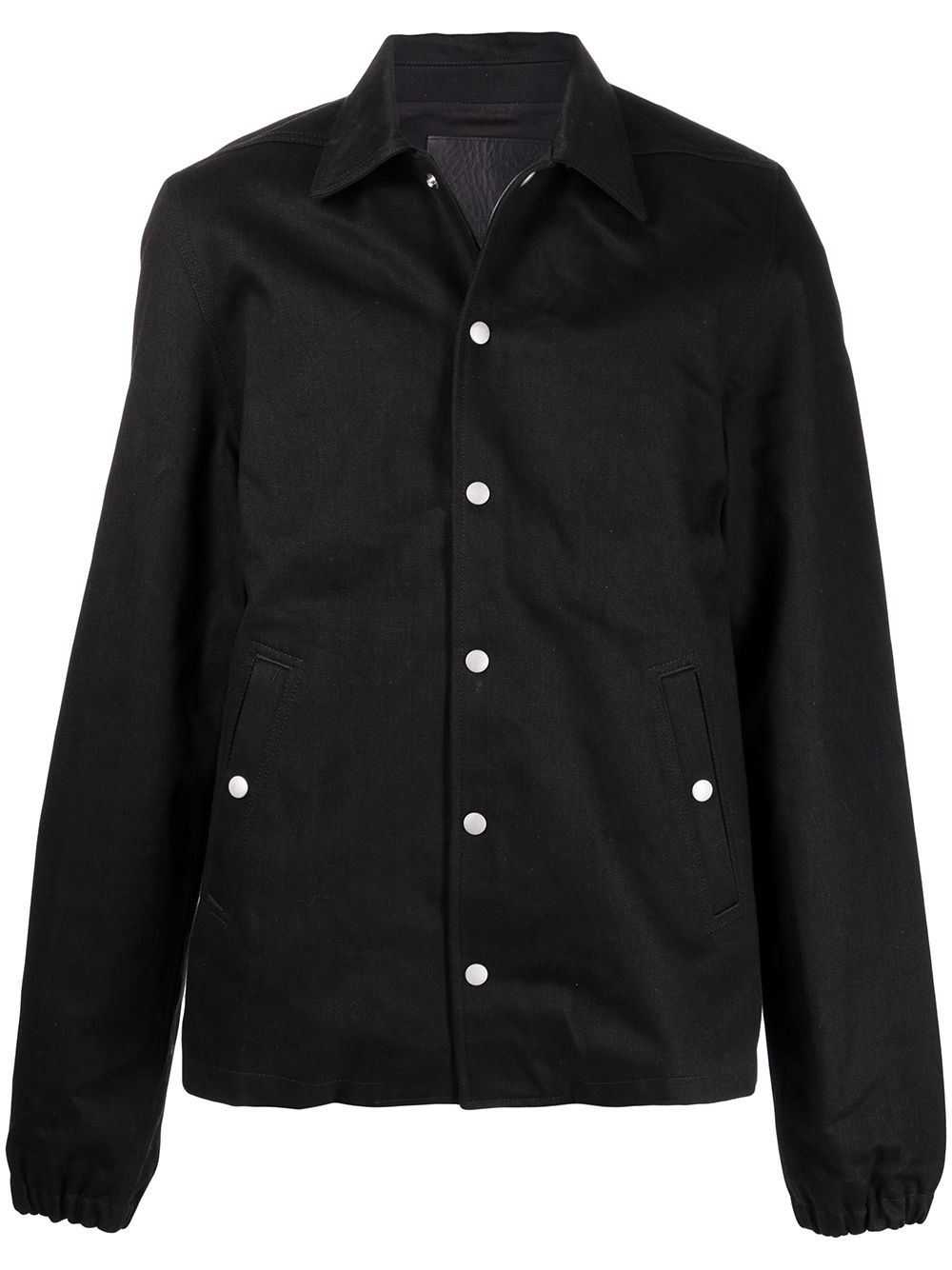 press-stud cotton shirt jacket - 1