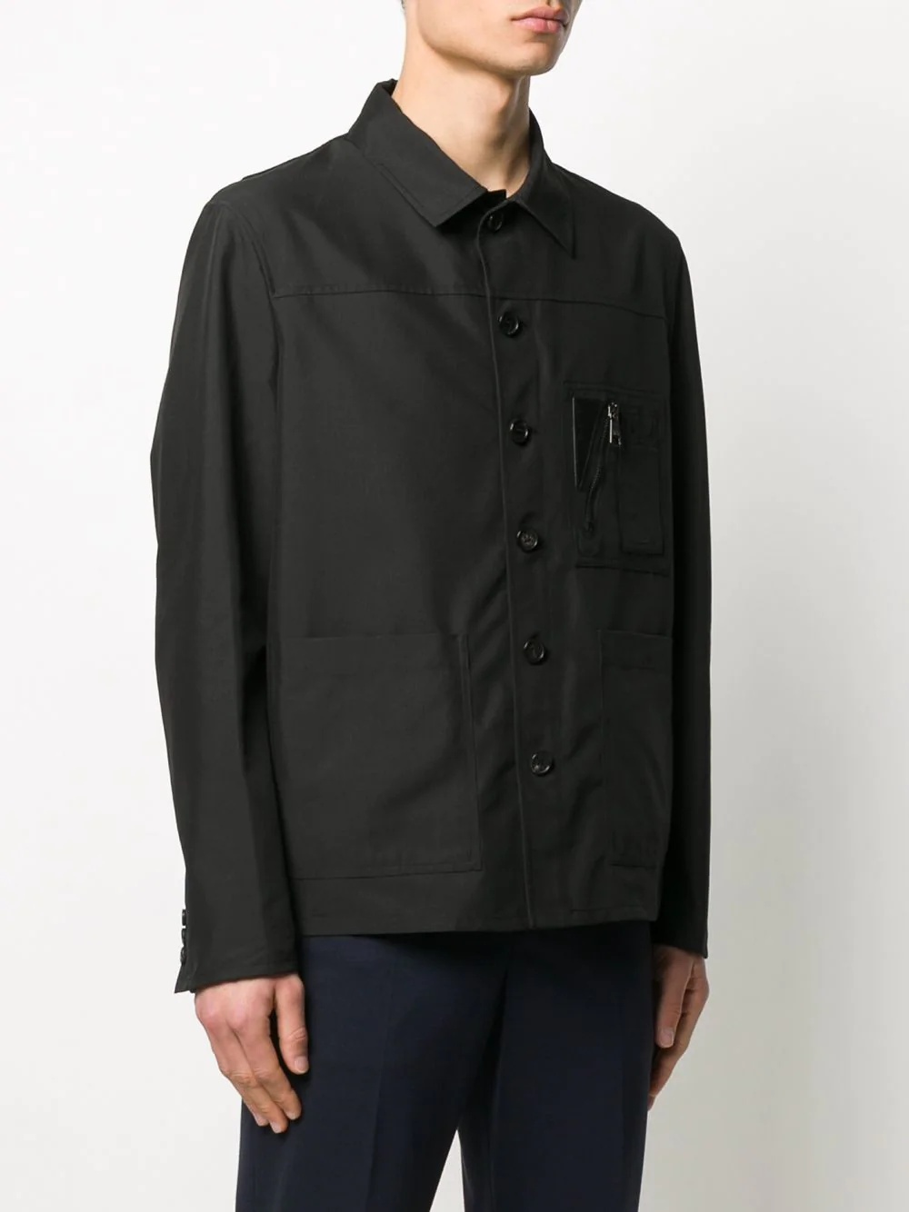 patch pocket lightweight jacket - 3