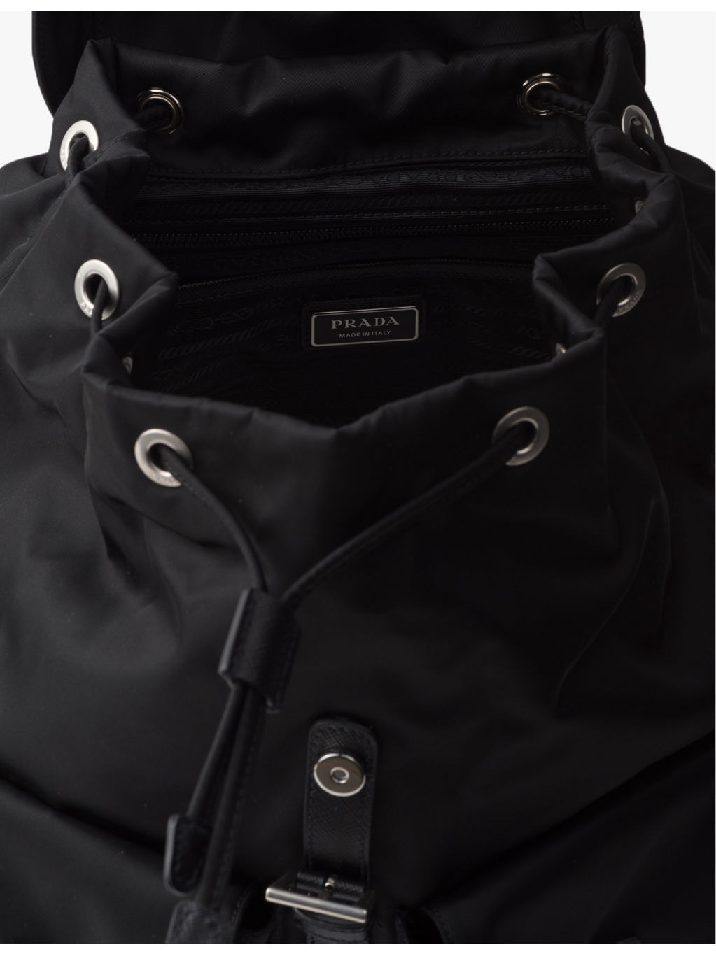 Logo-plaque recycled-polyamide backpack - 4