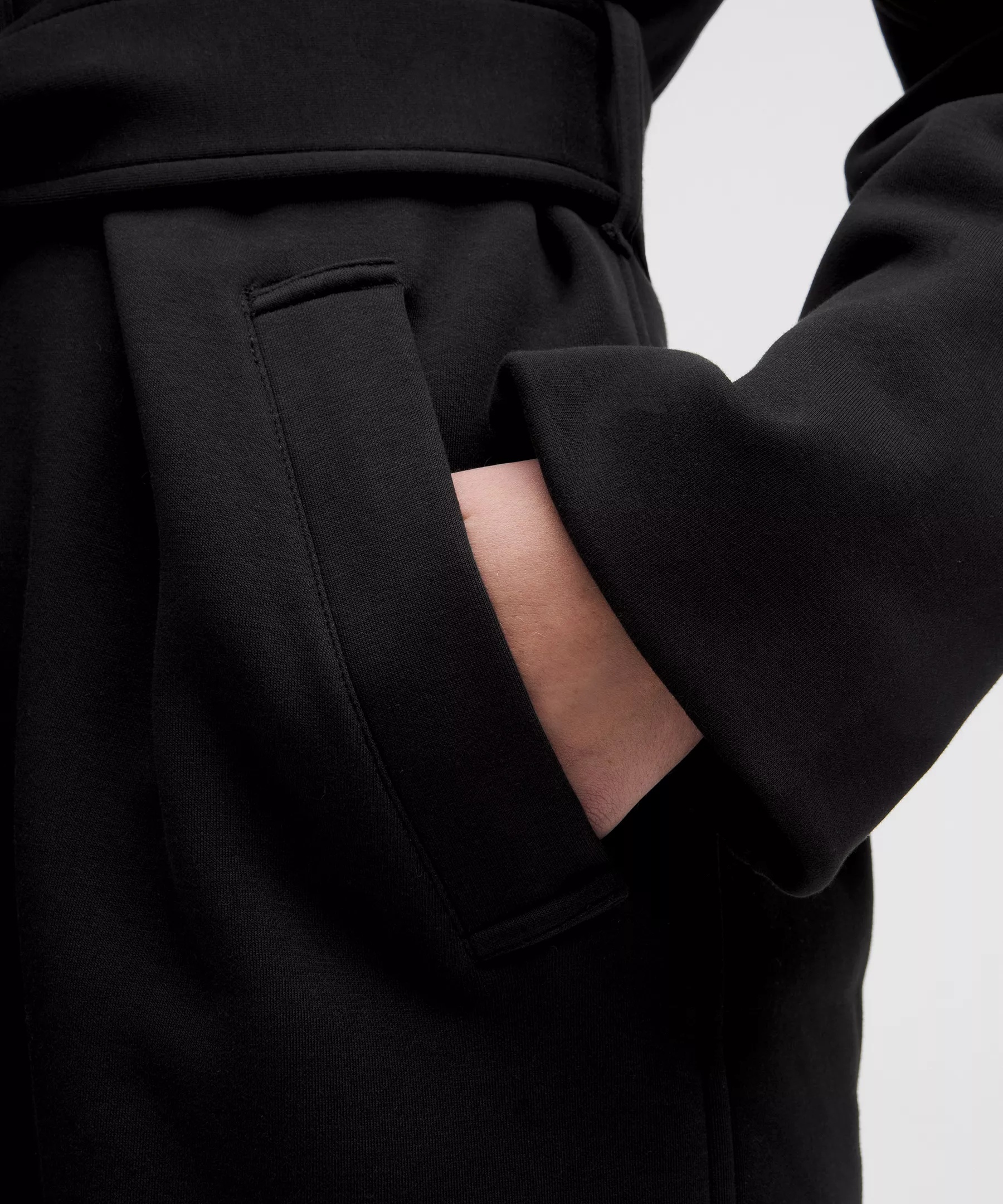 Belted Fleece Wrap Coat - 4