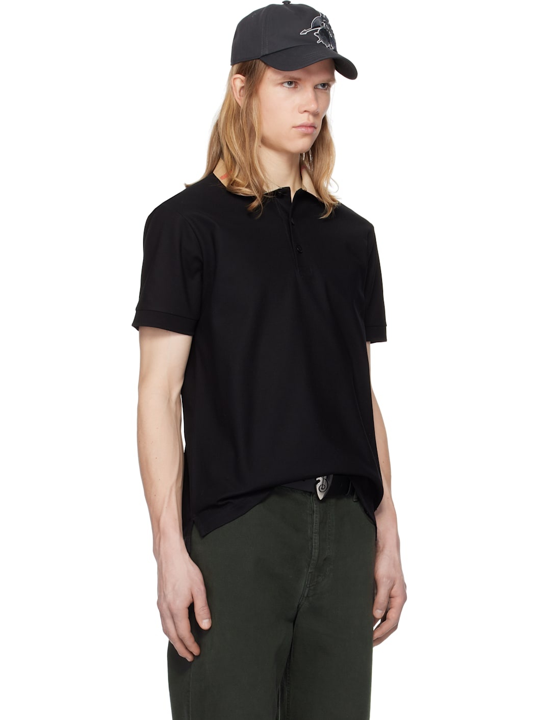 Black Cotton Polo - 2
