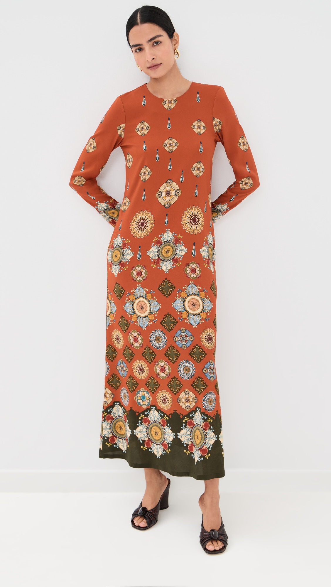 Long Sleeve Swing Dress - 4