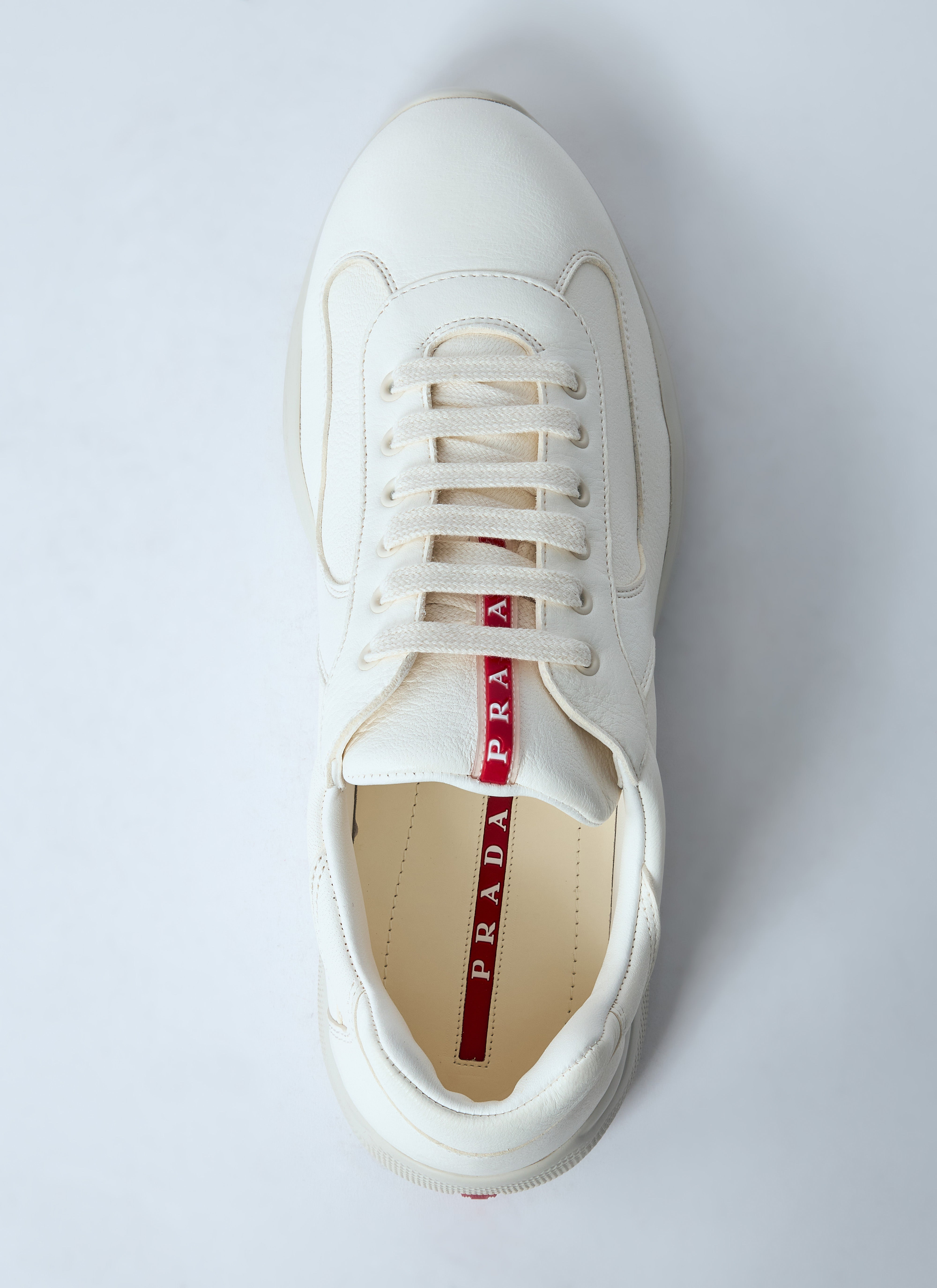 Prada Men Leather Low-Top Sneakers - 6