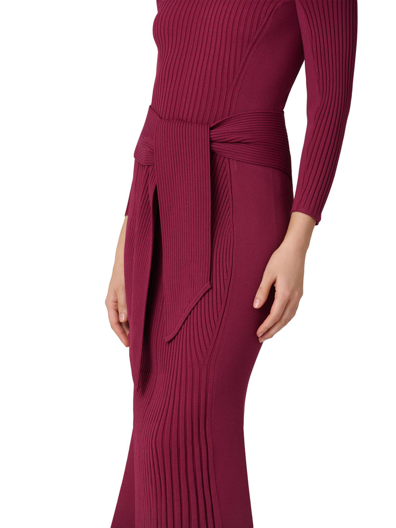 Women's Sam Knit Tie-Waist Midi-Dress - Burgundy 4
