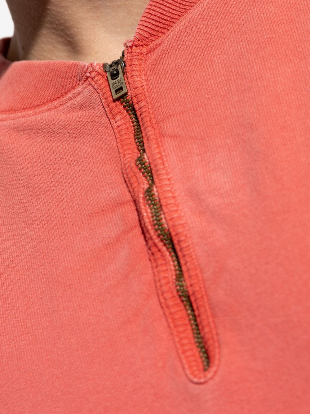 half-zip cotton sweatshirt - 5