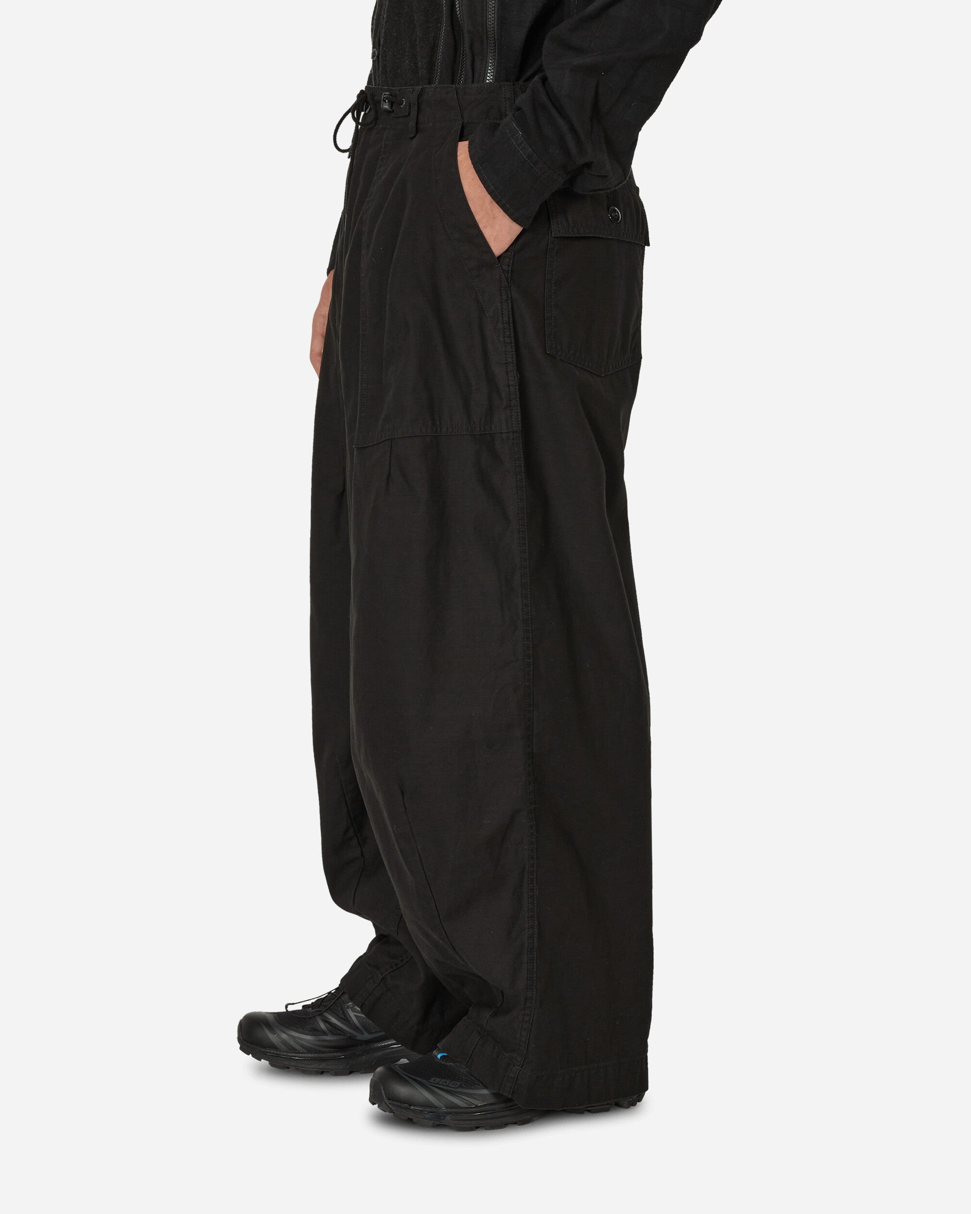 NEEDLES H.D. Pants Fatigue Black | slamjam | REVERSIBLE