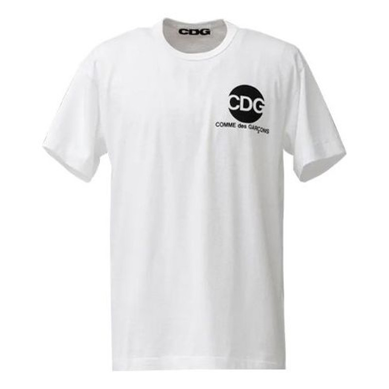 COMME des GARCONS CDG Round Letter Logo Short-sleeve Tee 'White' SZ-T006-051-2-4 - 1