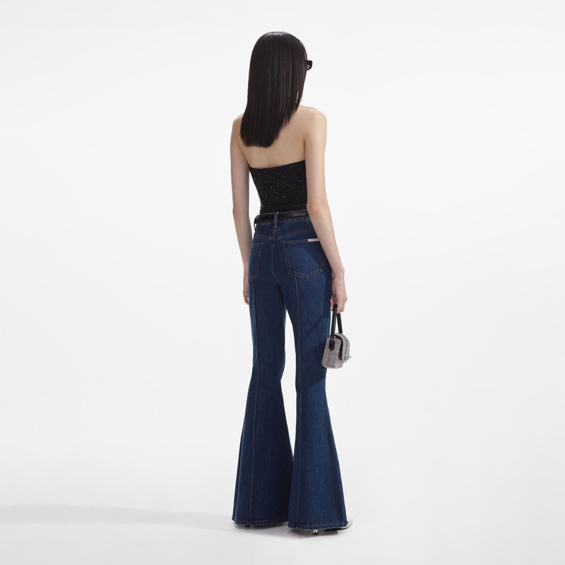 self-portrait Denim Kick Flare Jeans outlook