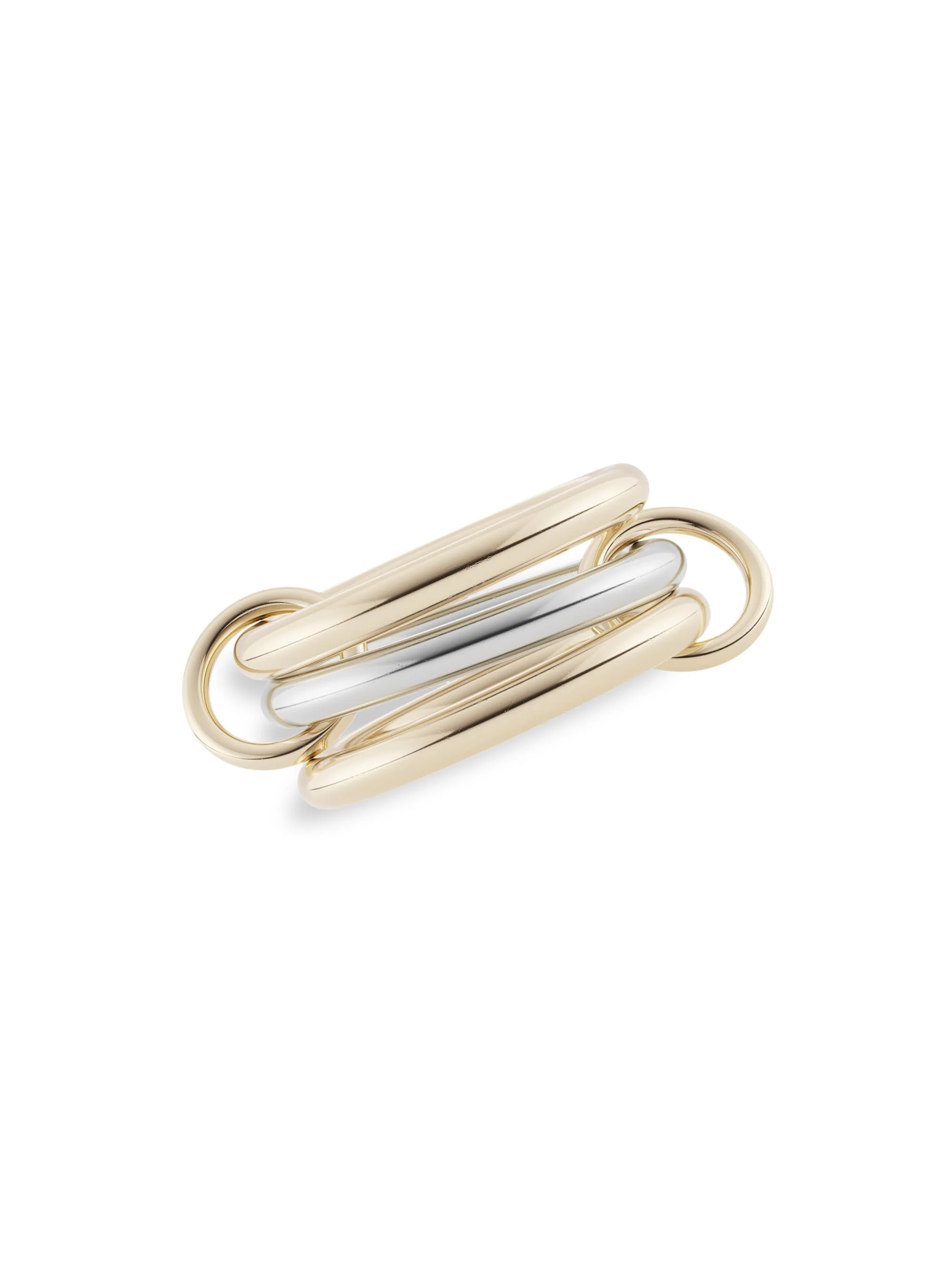 Women's Taurus 18K Yellow Gold & Sterling Silver 3-Link Ring - Gold - 1