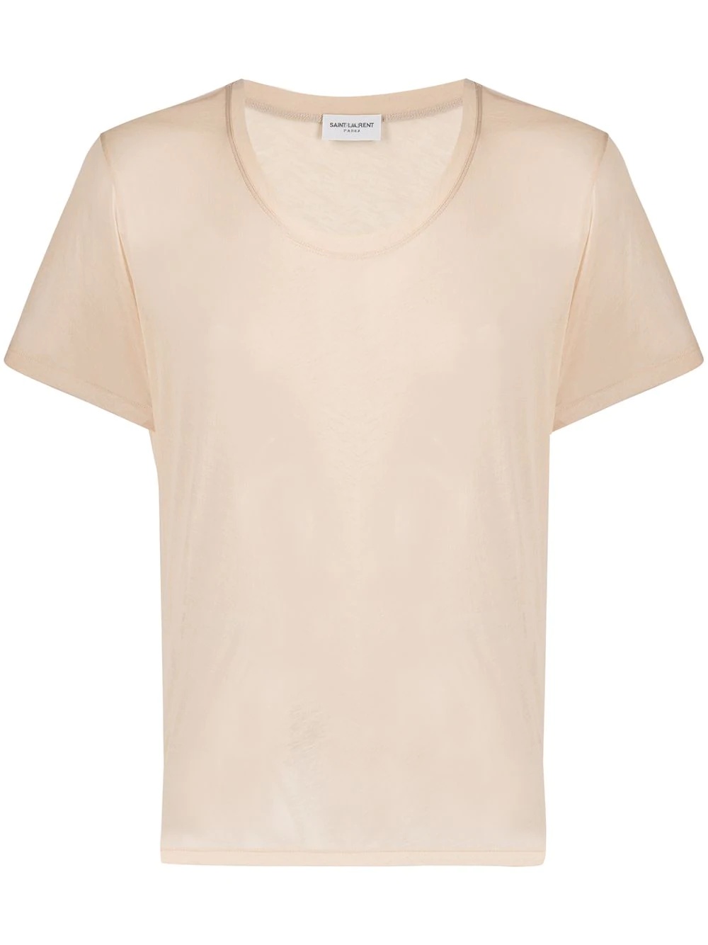 round neck sheer T-shirt - 1