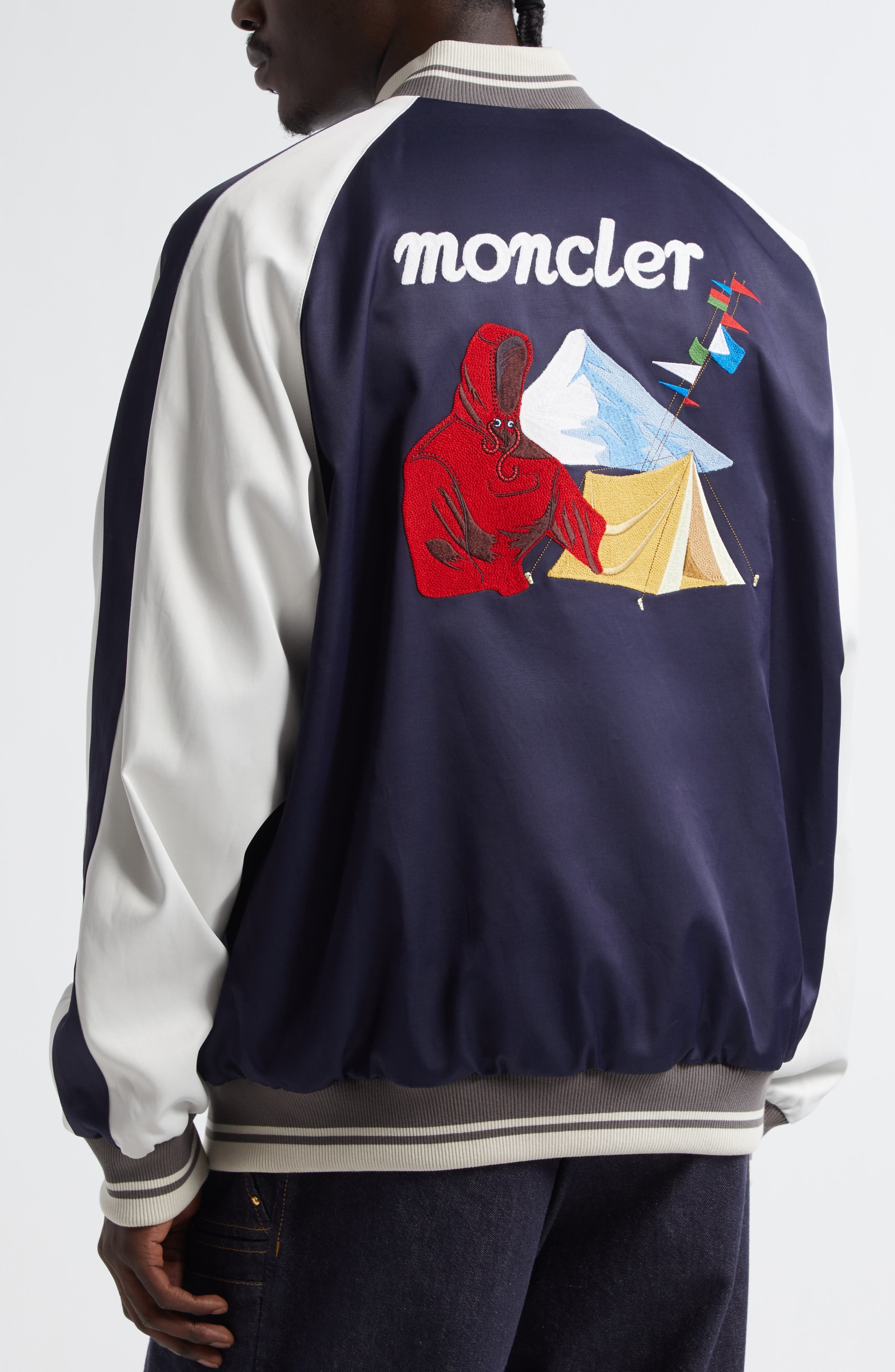 Moncler Genius x Mercedes-Benz By Nigo Satet Reversible Bomber Jacket in P37 - 8