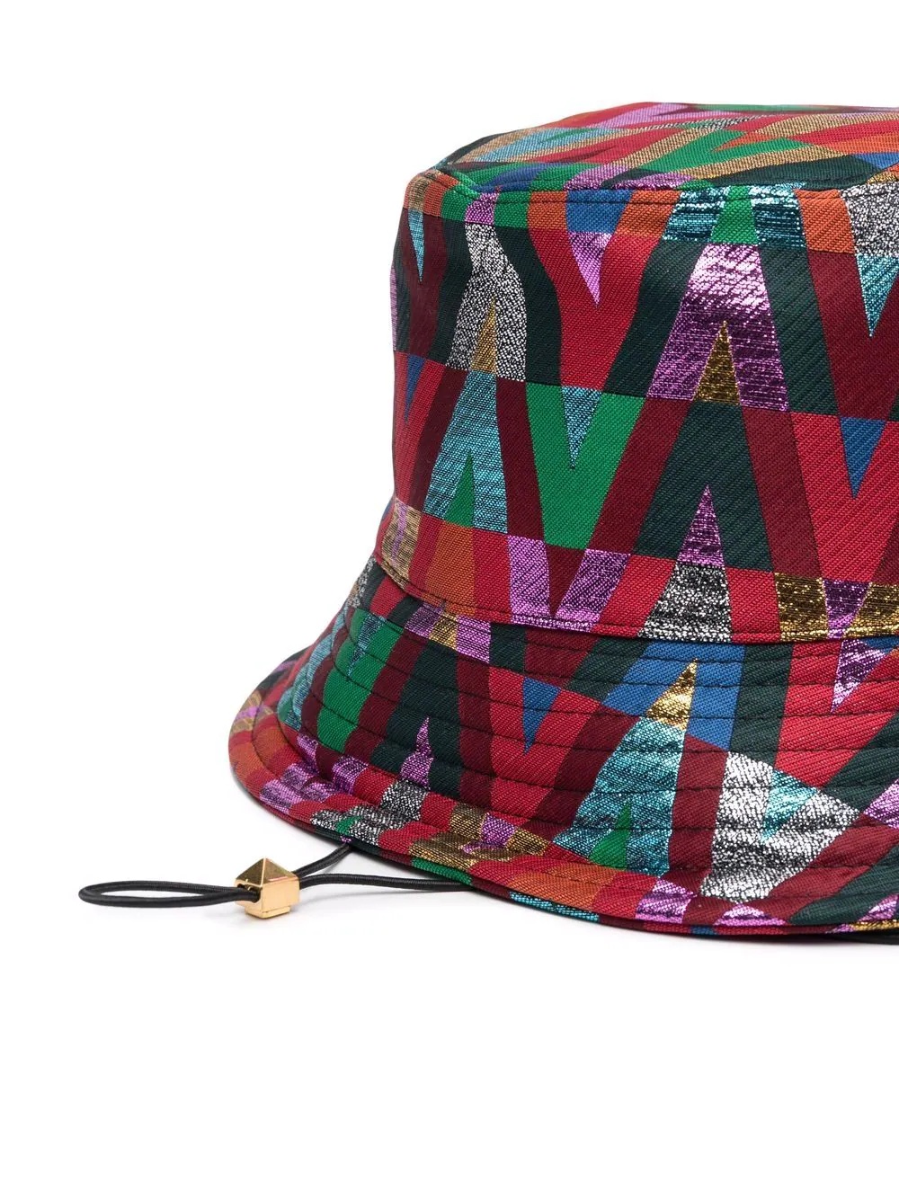 Optical logo-print bucket hat - 2