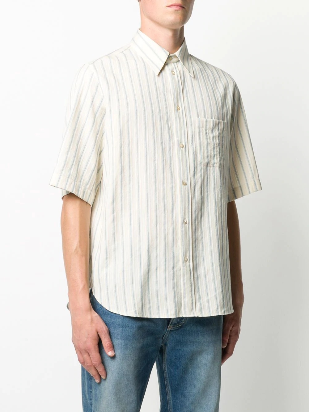 striped short-sleeve shirt - 3