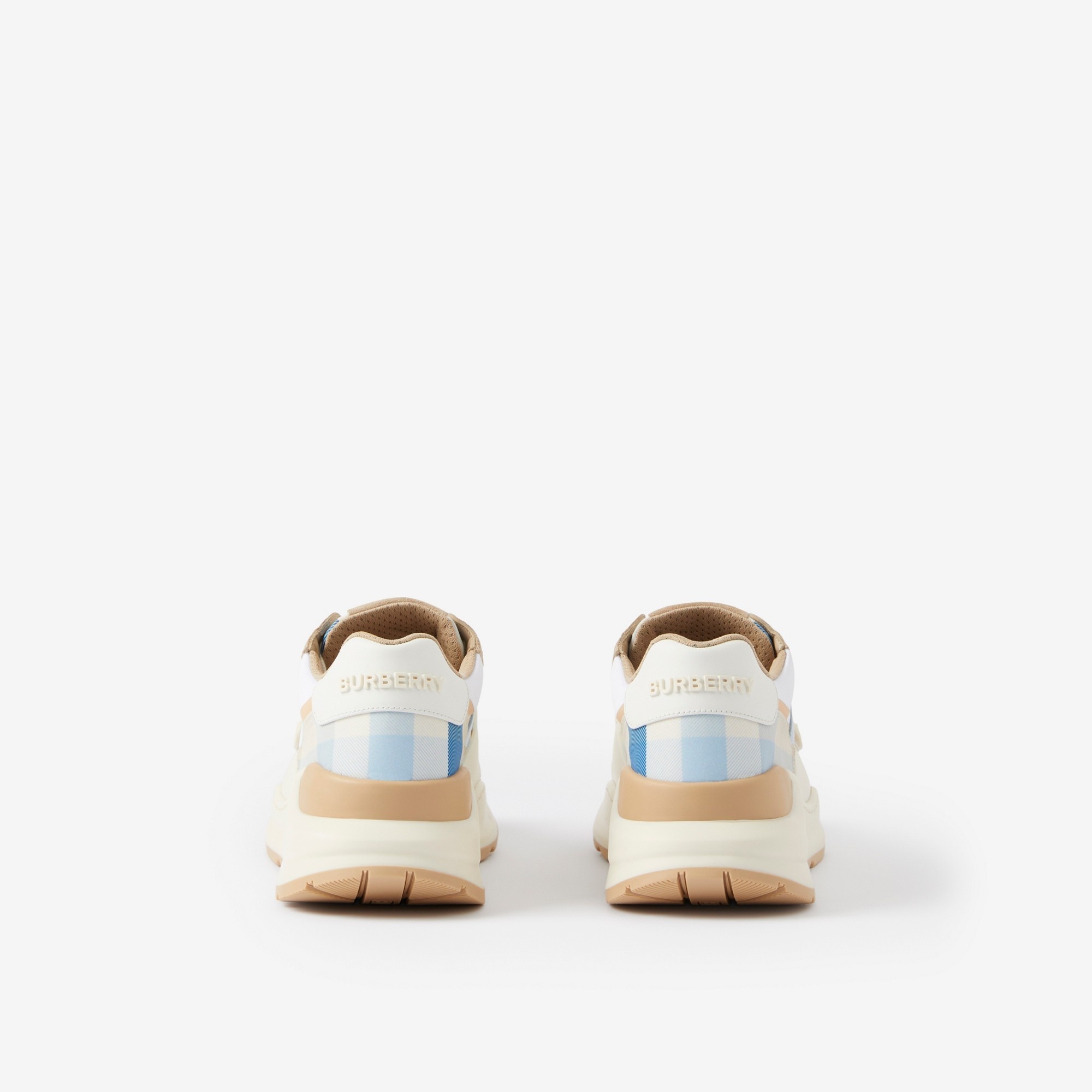 Check, Suede and Leather Sneakers - 3