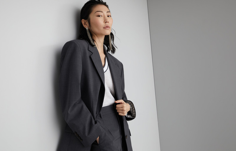 Tropical luxury wool blazer with monili 6