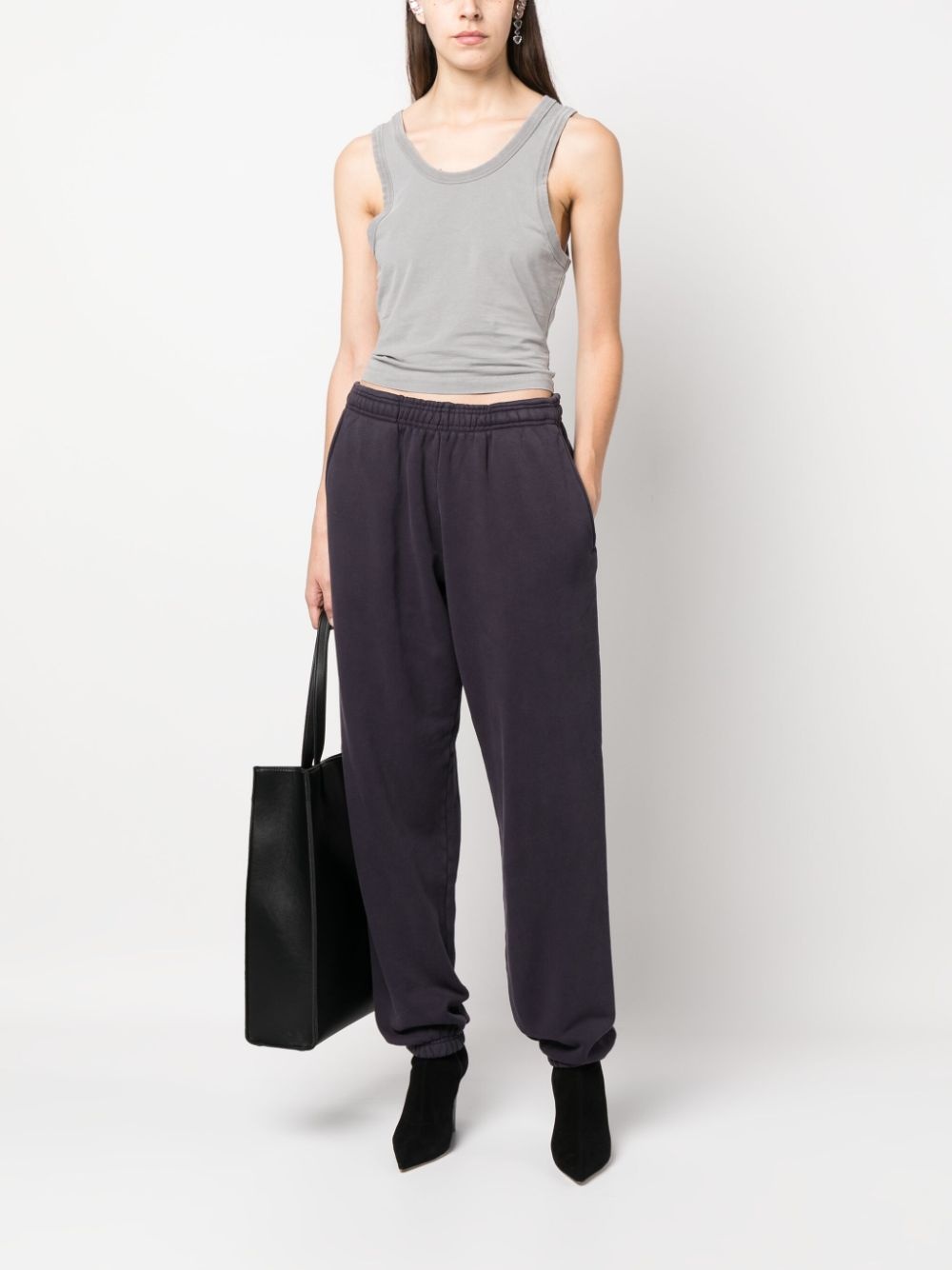 tapered cotton track pants - 2