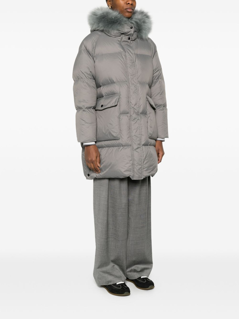shearling trimmed down coat 3