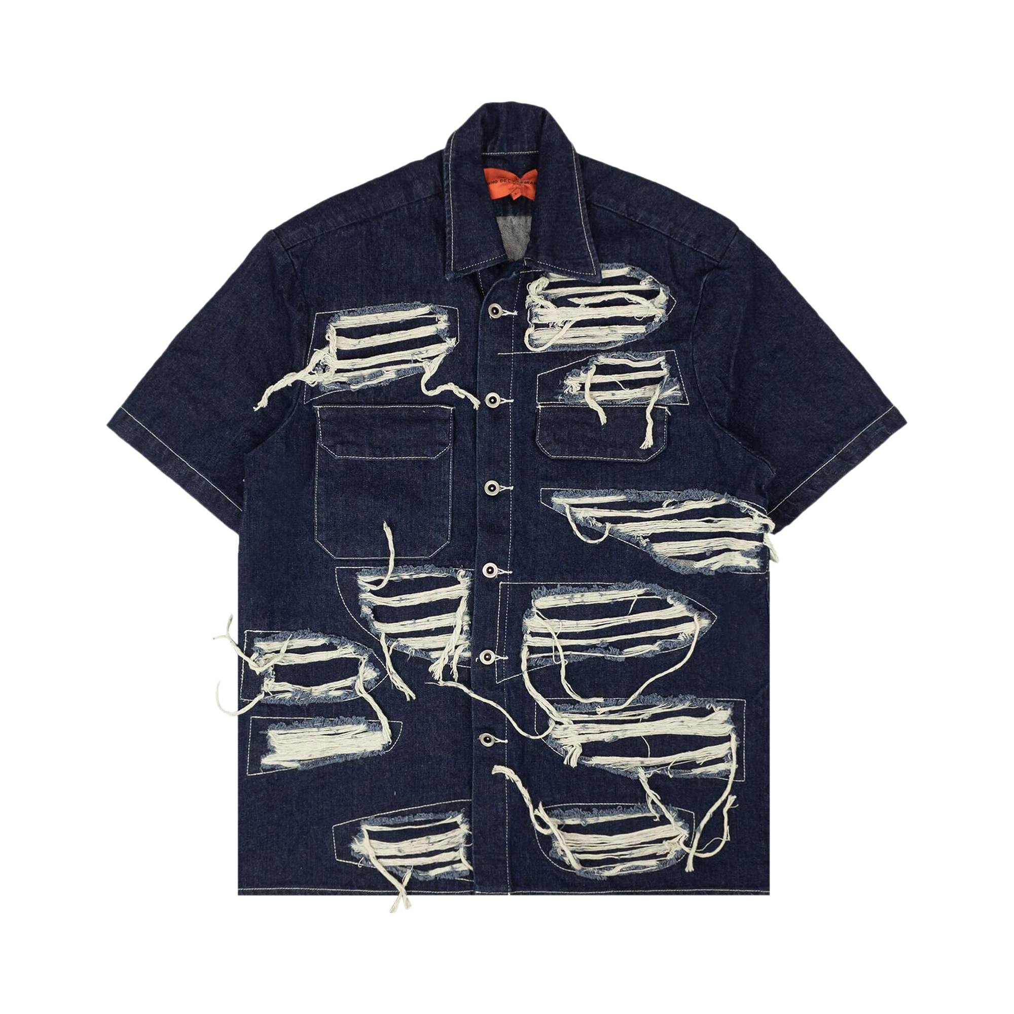 Who Decides War Distressed Work Shirt 'Blue' - 1