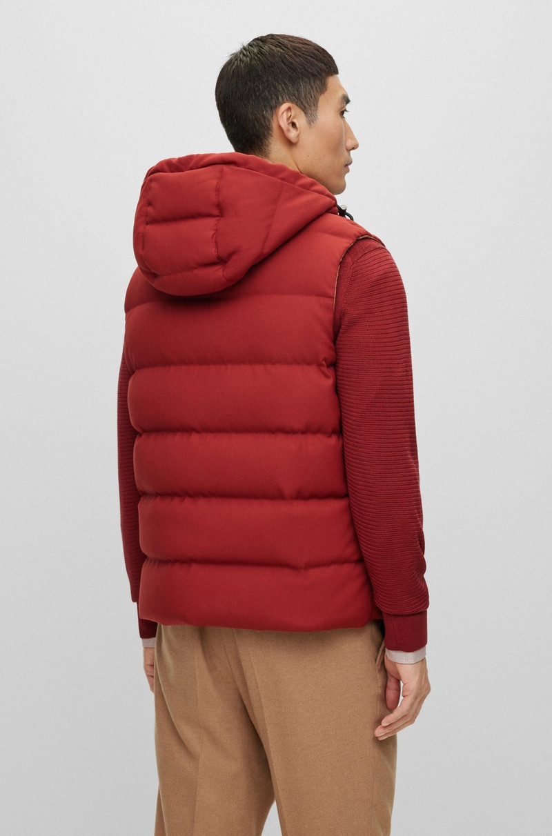WOOL-BLEND HOODED GILET WITH DOWN FILLING 4