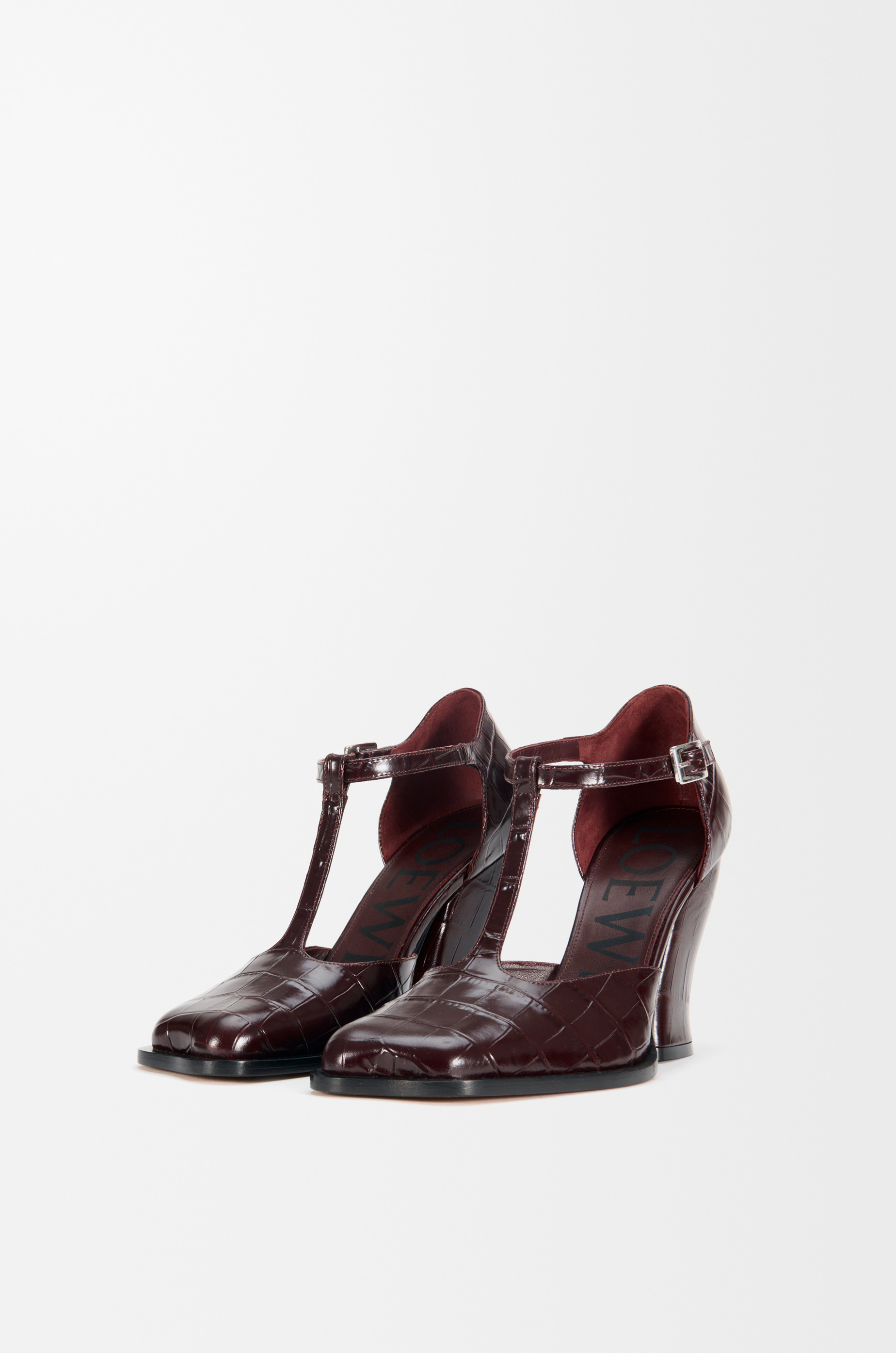 Onda T-bar pump in embossed calfskin - 2