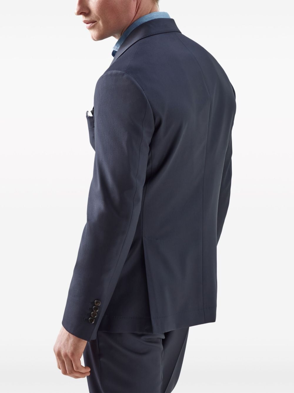 single-breasted virgin-wool blazer - 4