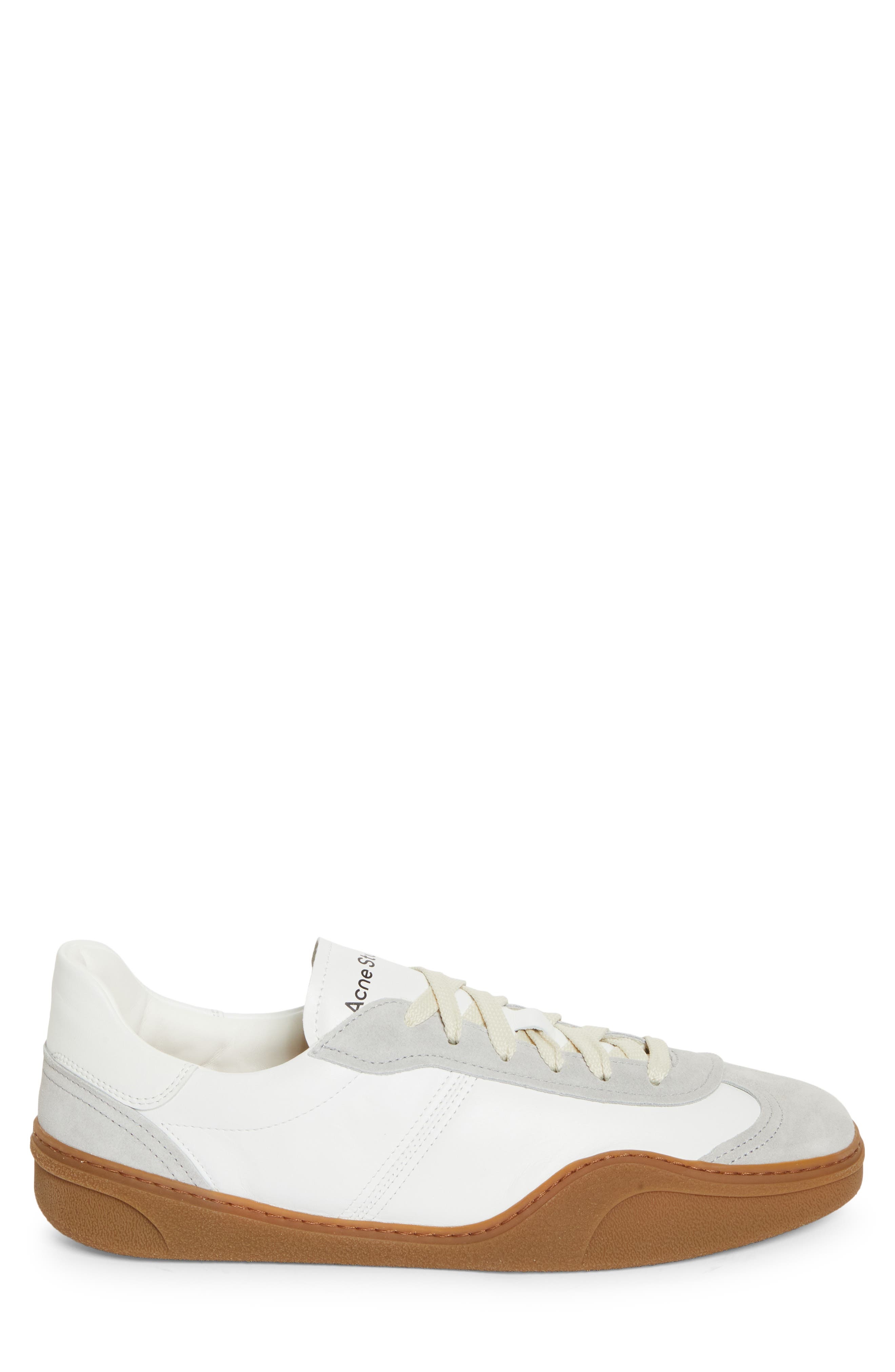 Acne Studios Low Top Sneaker in White/brown at Nordstrom - 3