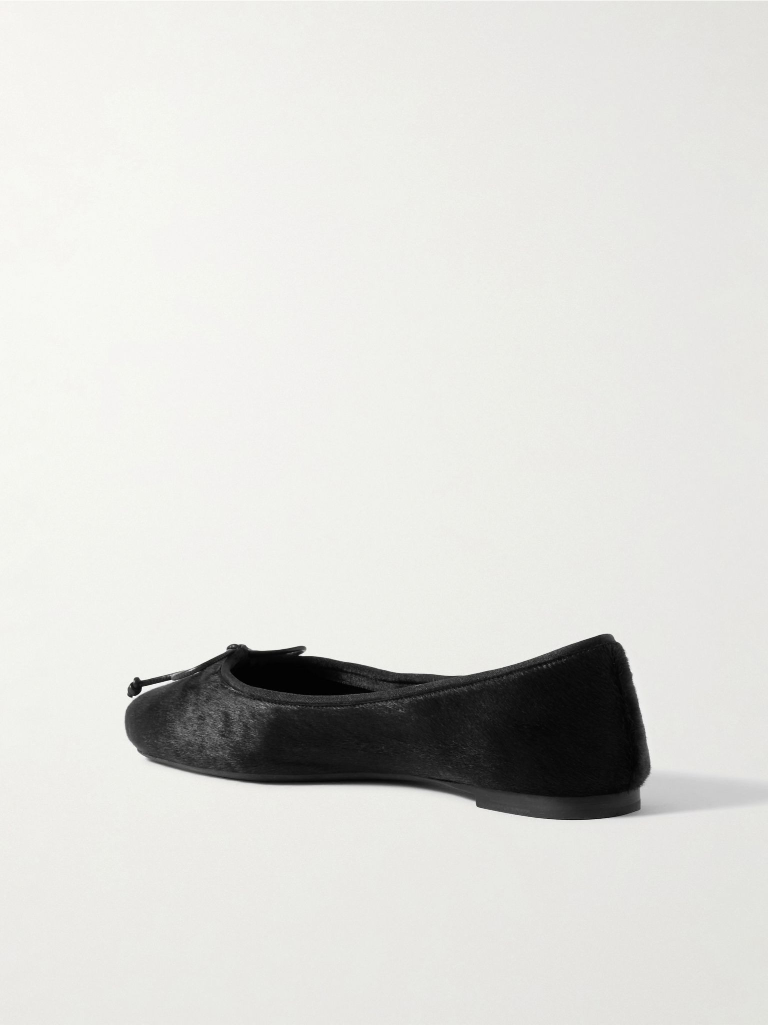 Charlotte calf hair ballet flats Black - 2