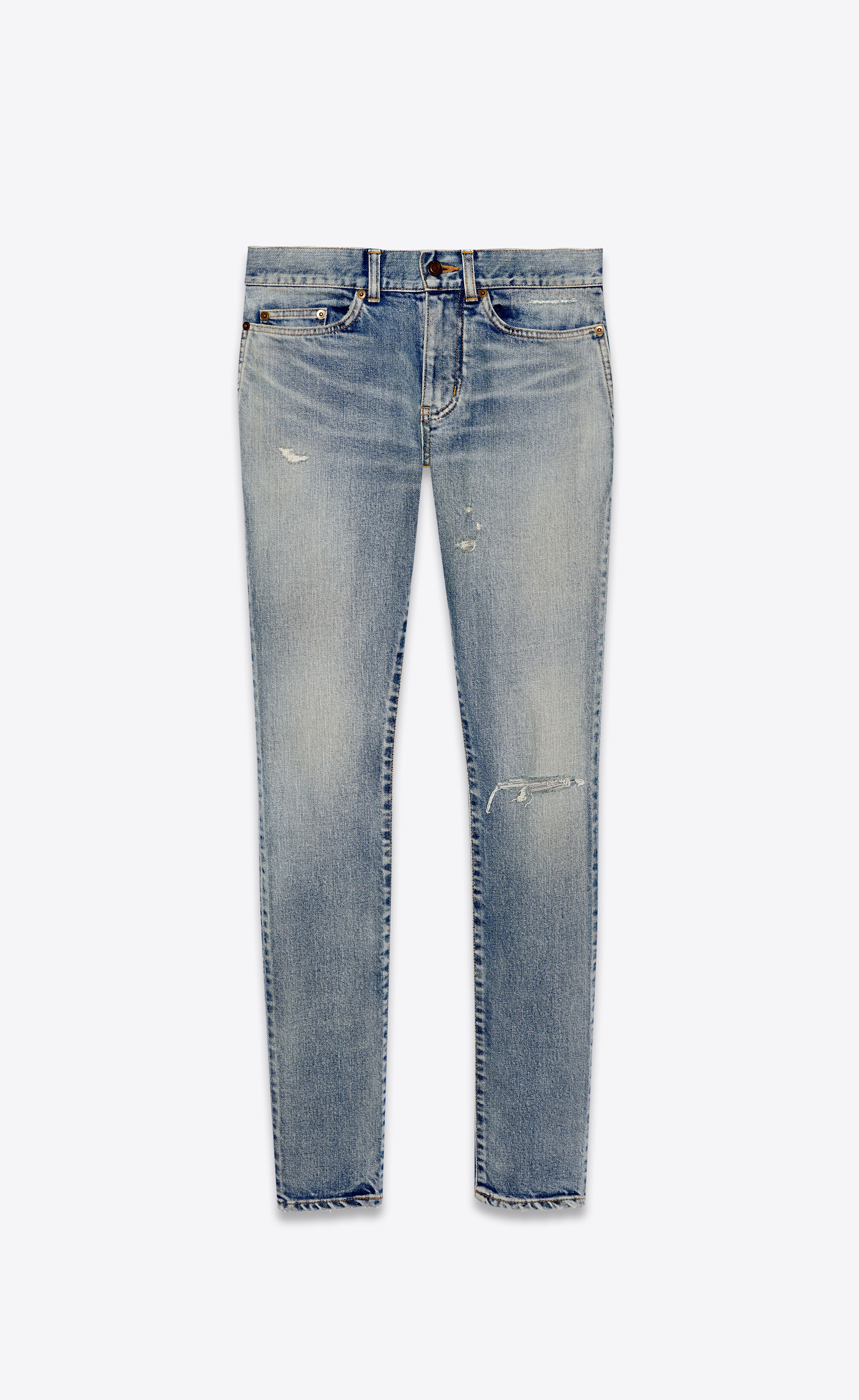 skinny-fit jeans in santa monica blue denim - 1