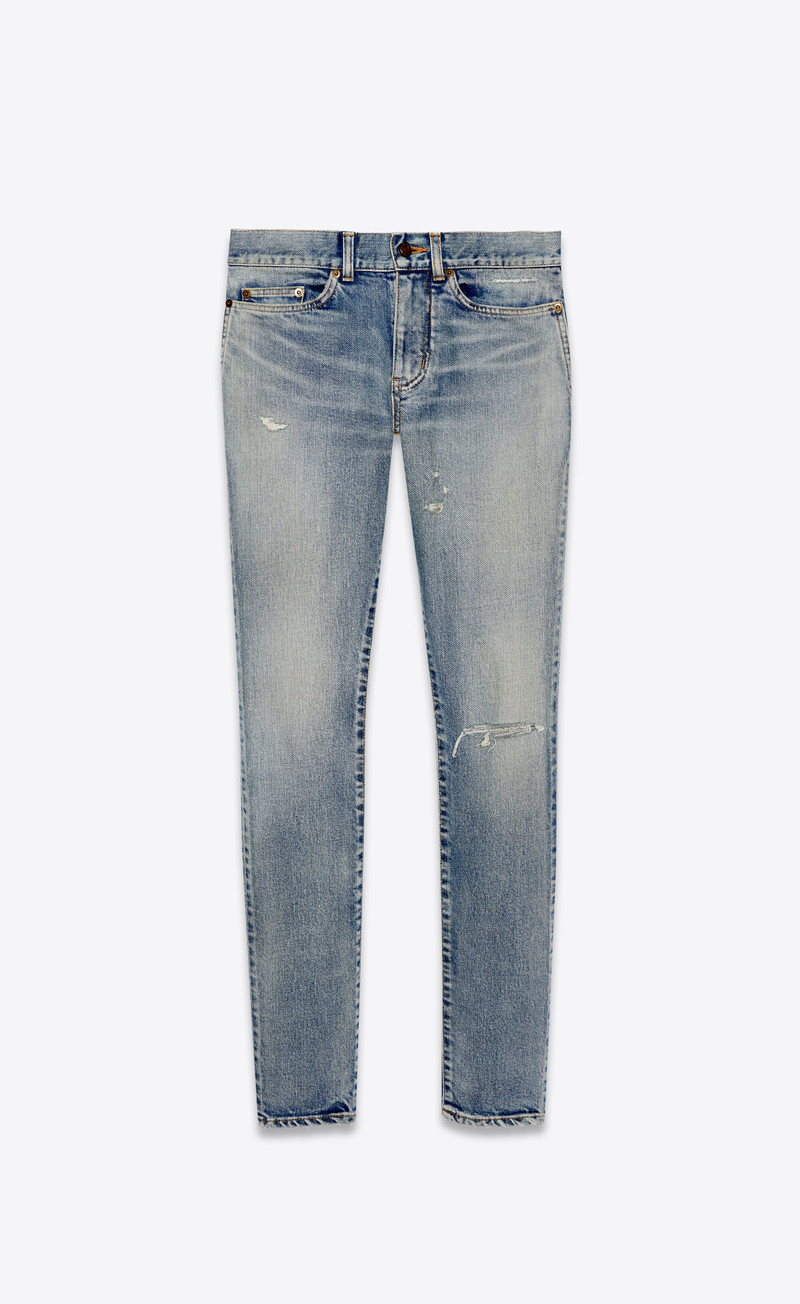 santa monica blue denim의 스키니 피트 청바지 1