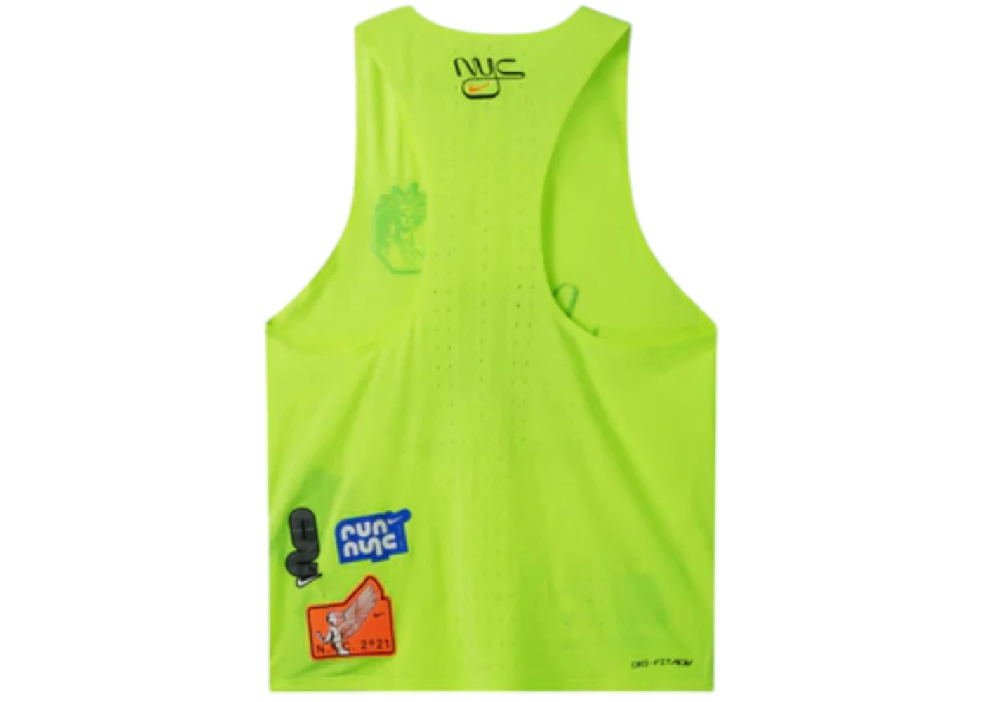 Nike AeroSwift NYC Marathon Run 2021 Dri-Fit ADV Singlet Running Vest Volt - 2