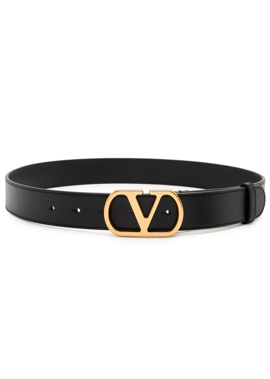 Valentino Garavani VLogo Grained Leather Belt - 1