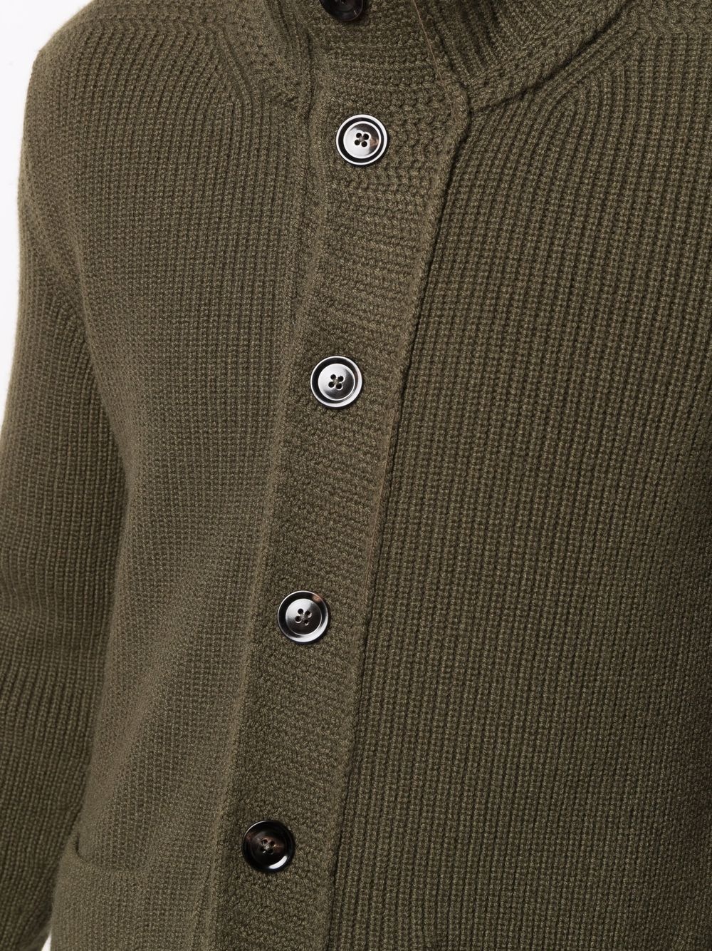 ribbed cashmere cardigan - 5