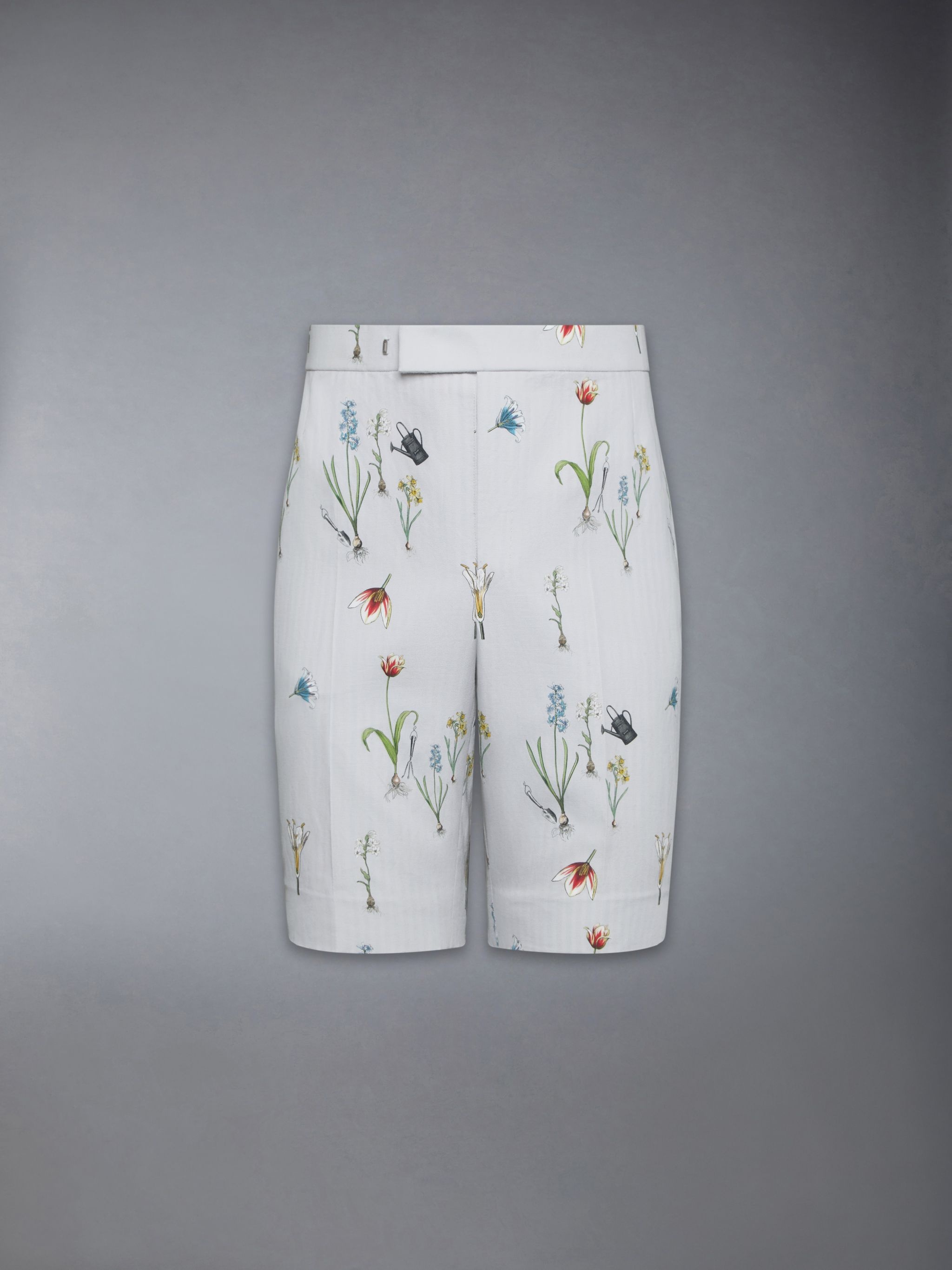 COTTON LINEN BOTANICAL BACKSTRAP SHORTS - 5