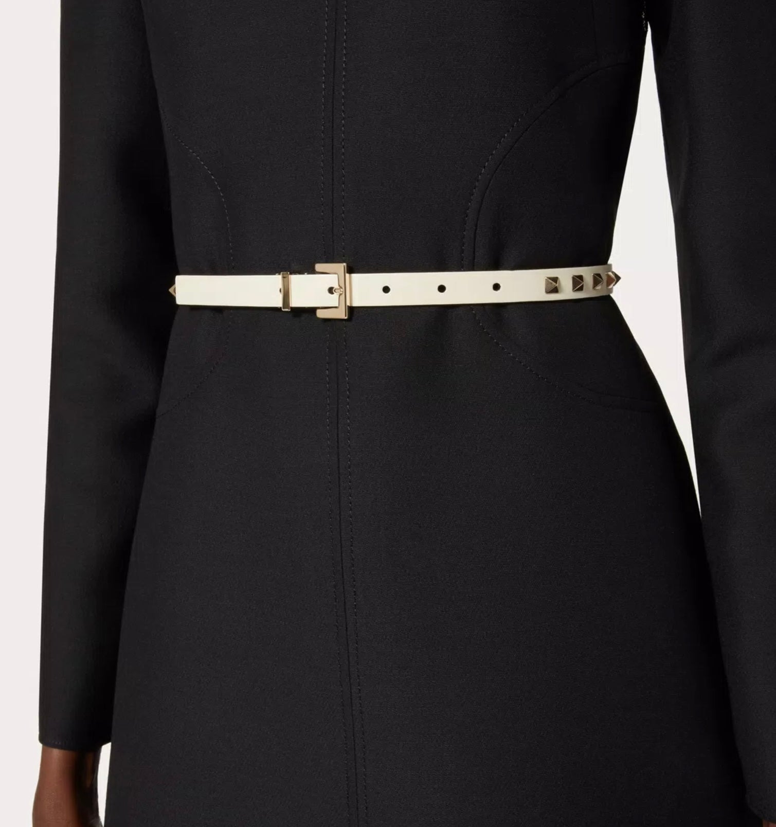 Valentino Rockstud Belt In Shiny Calfskin 15 Mm - 5