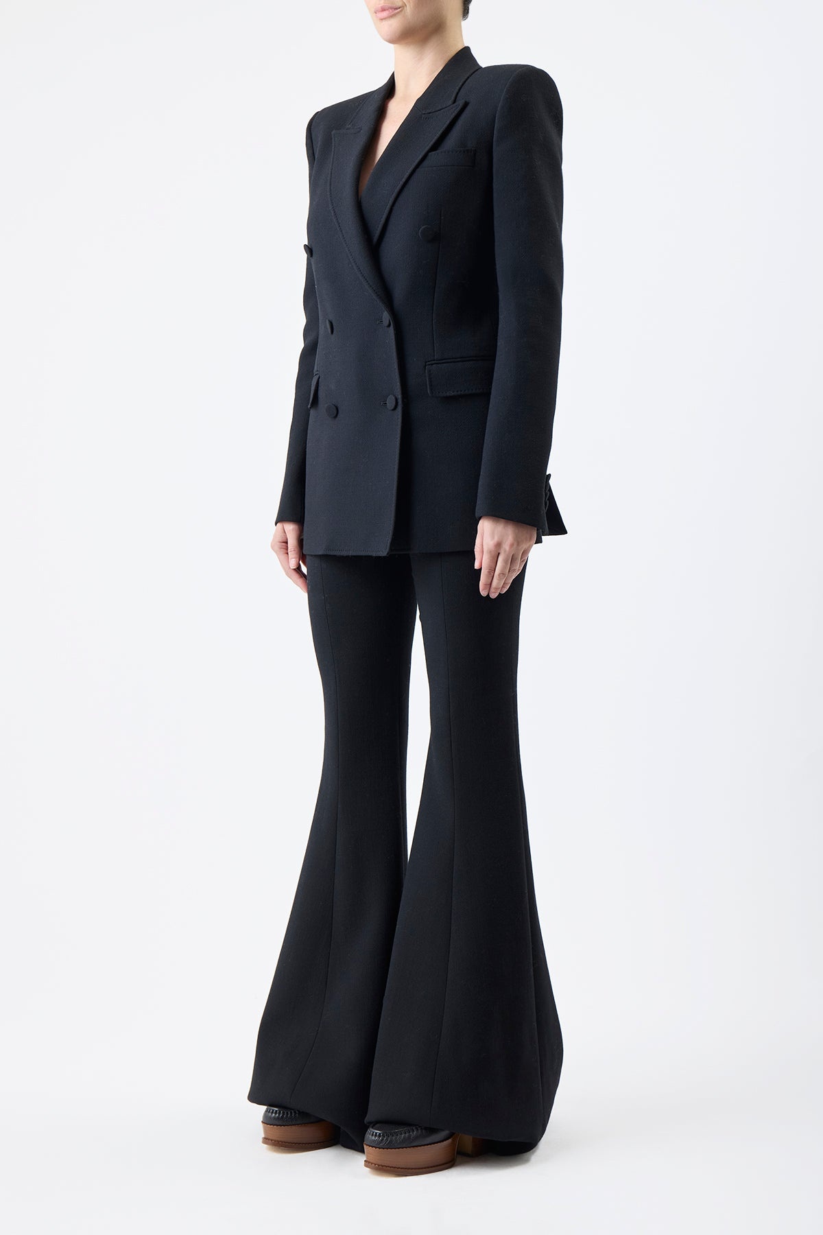 Desmond Pant in Black Virgin Wool - 3