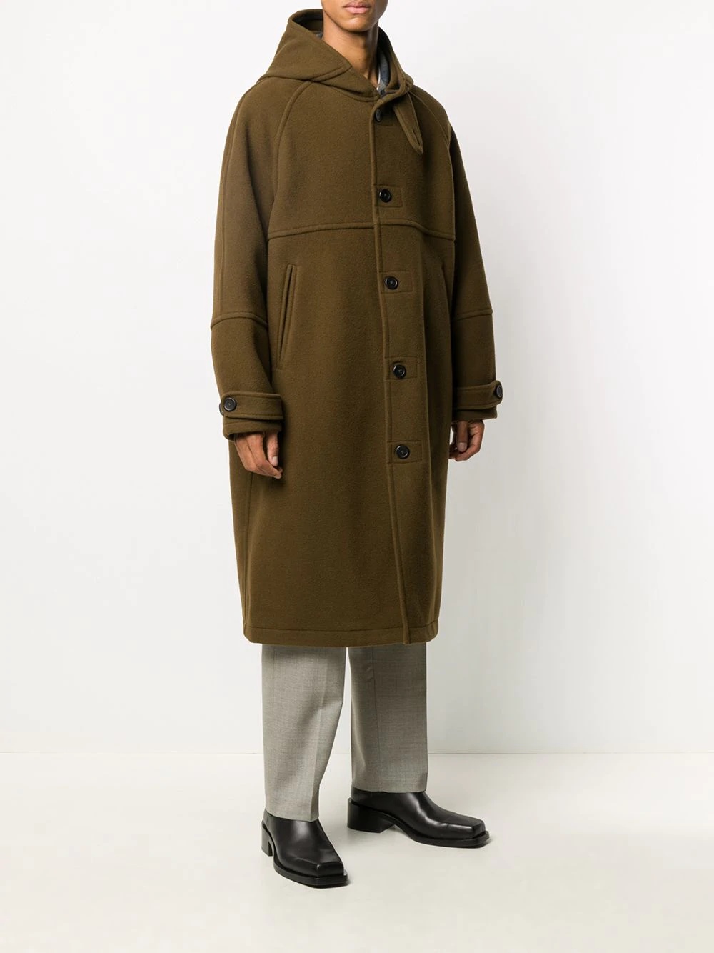 oversized single-breasted coat - 3