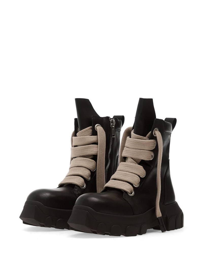 Rick Owens leather combat boots outlook